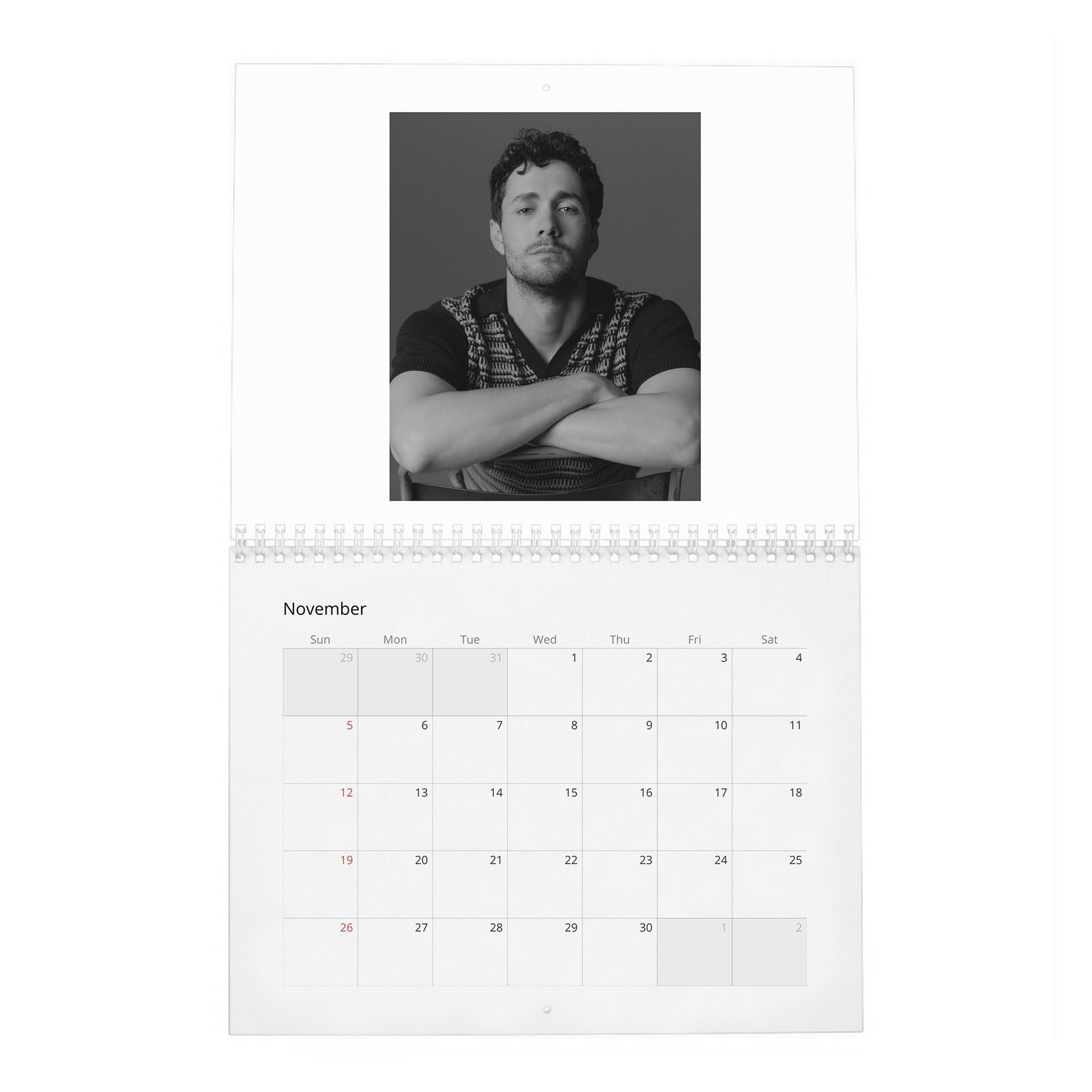 11 Jonah Hauer-King - Leading Lights 2027 Wall Calendar
