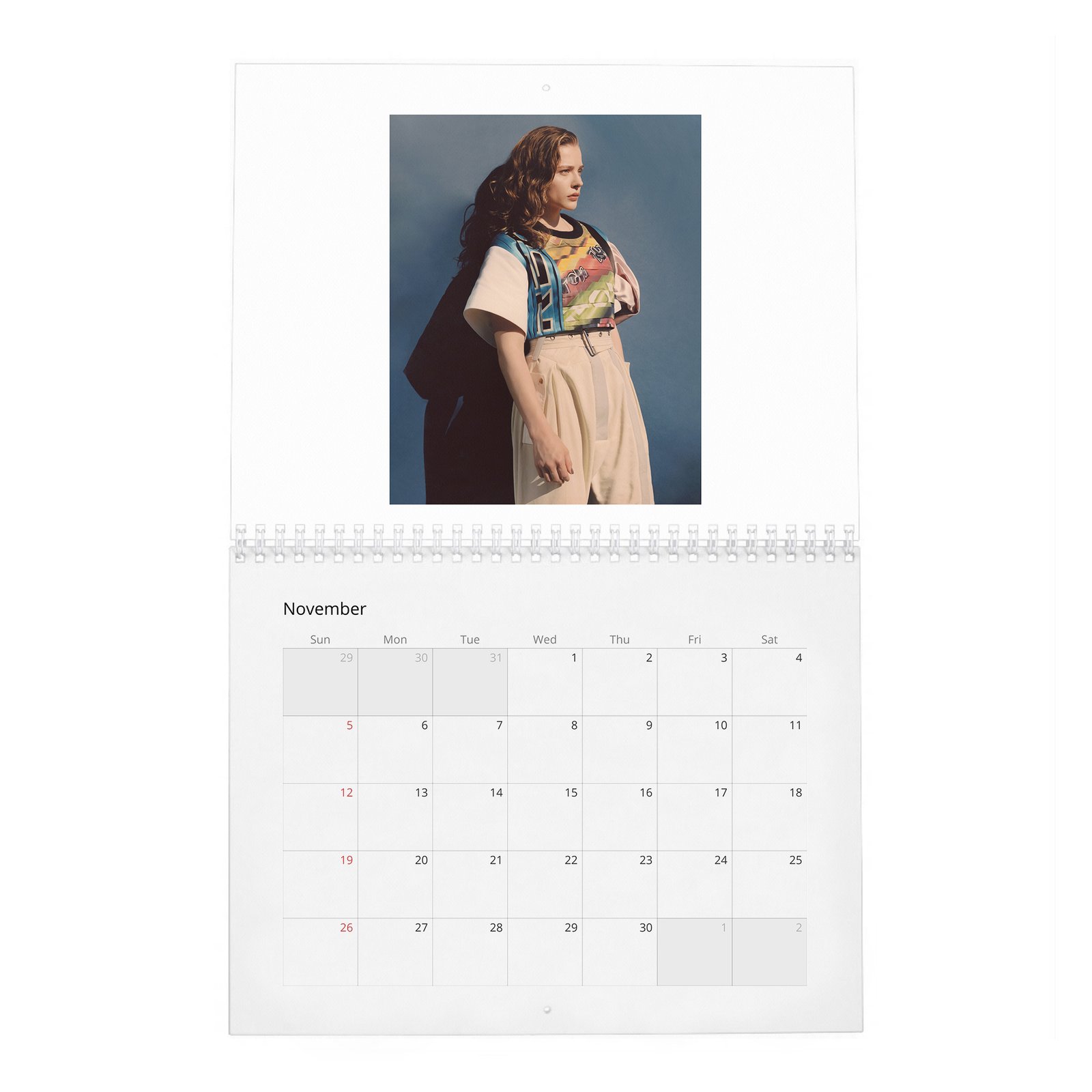 11 Chloe Grace Moretz - Wonderland 2027 Wall Calendar