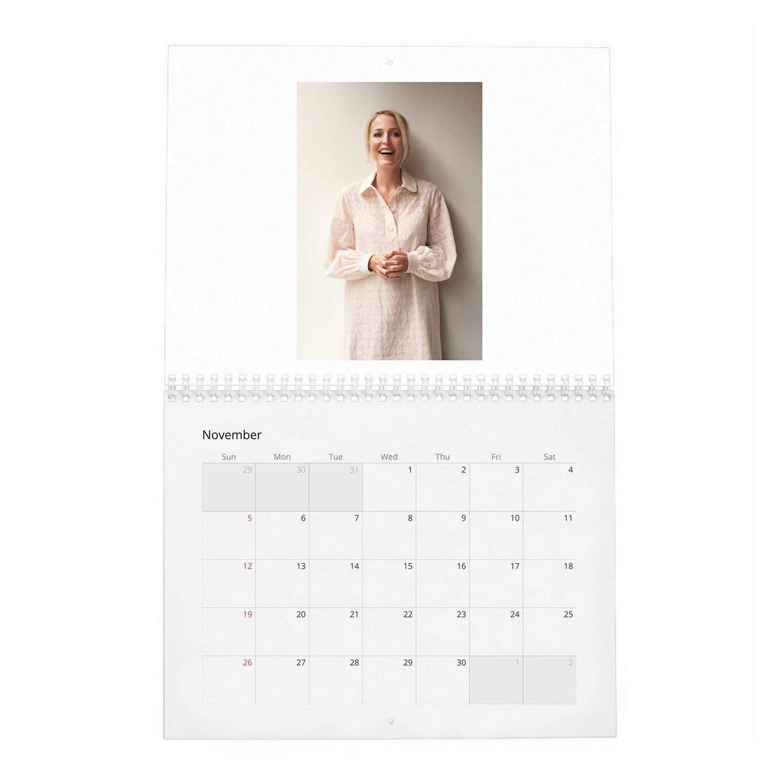 11 Gillian Anderson - Prime Time 2027 Wall Calendar