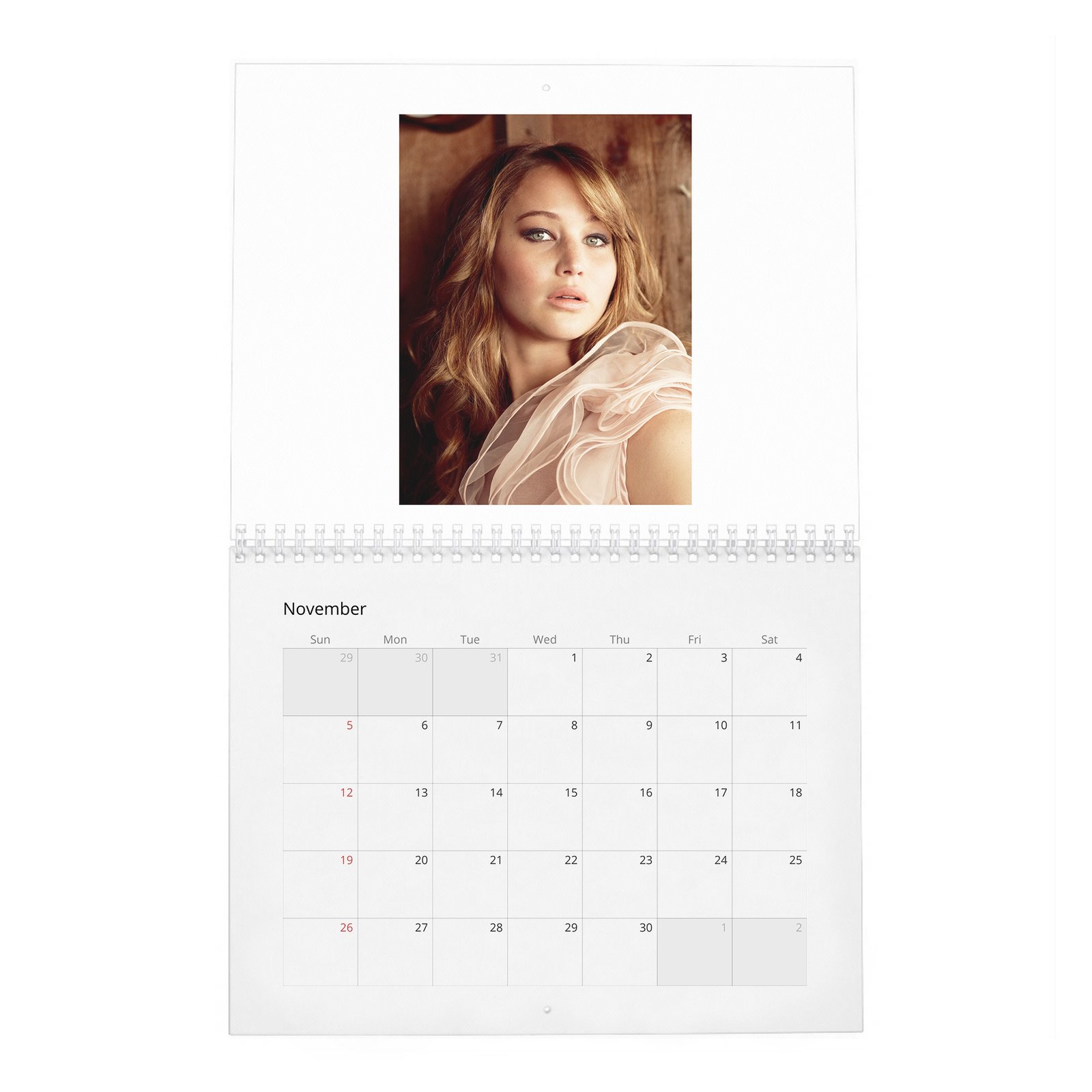 Jennifer Lawrence - Like A Normal Person 2027 Wall Calendar