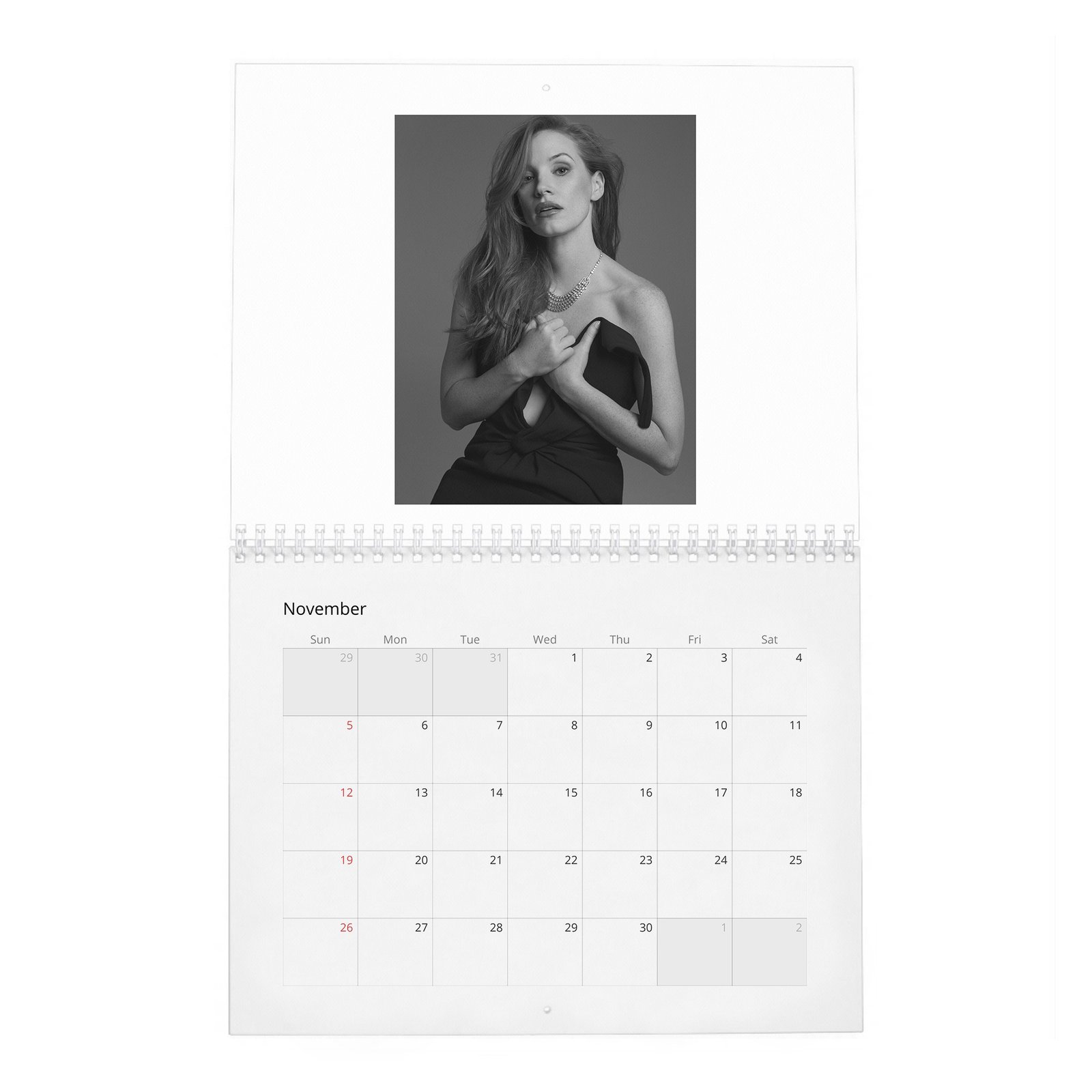 11 Jessica Chastain - Strength And Confidence 2027 Wall Calendar