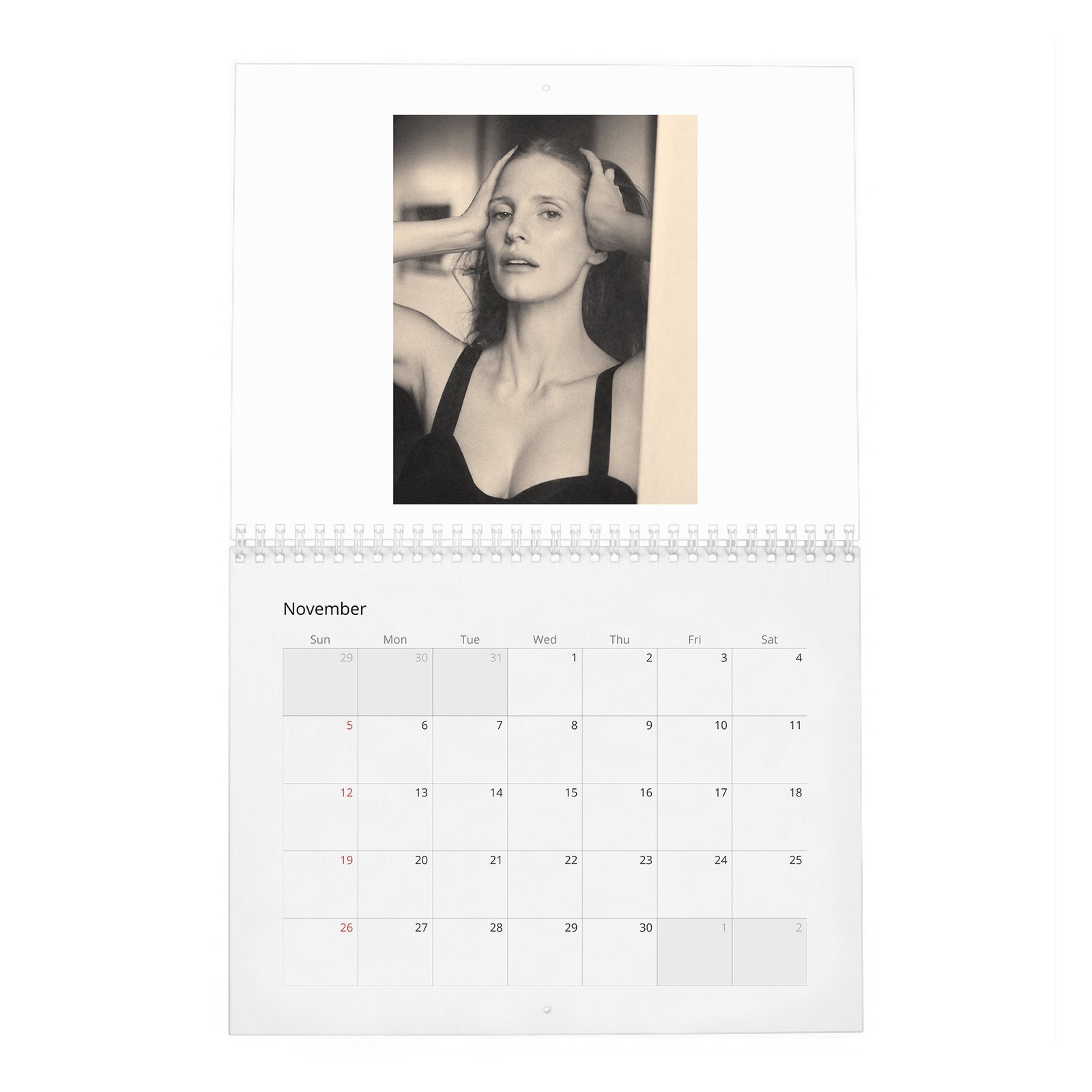 11 Jessica Chastain - Talent And Legend 2027 Wall Calendar