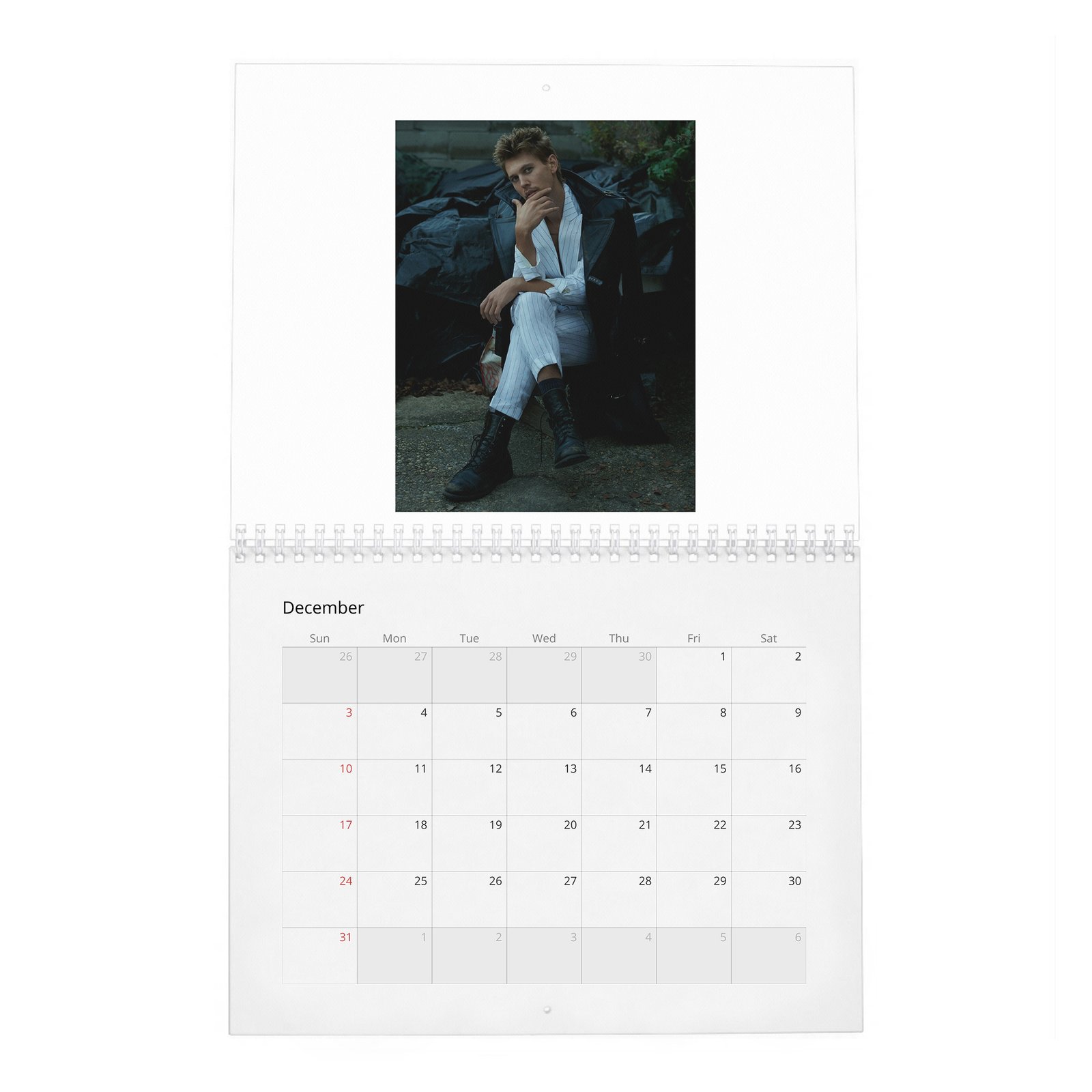12 Austin Butler - Never Backs Down 2027 Wall Calendar