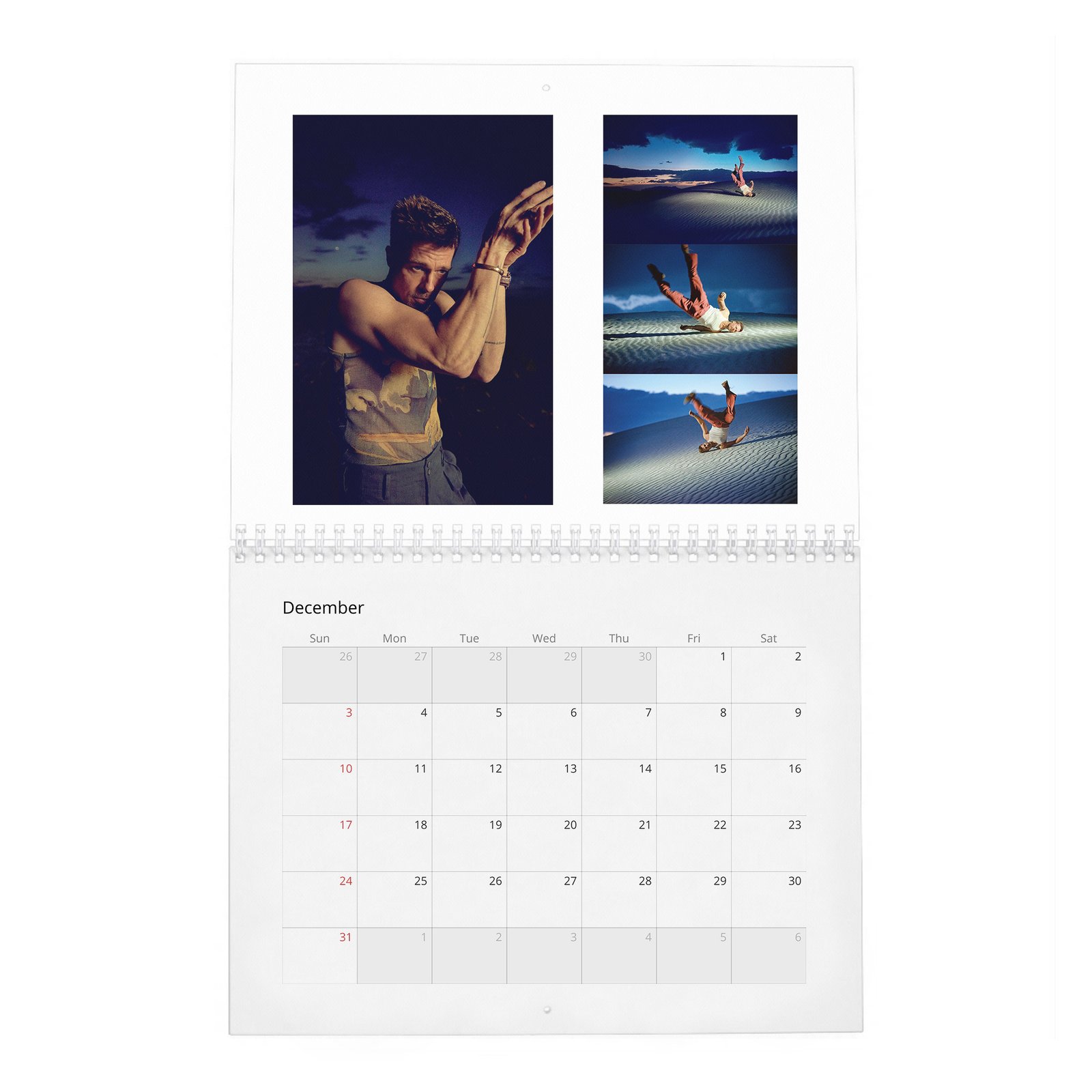 12 Brad Pitt - Becoming A Better Man 2027 Wall Calendar