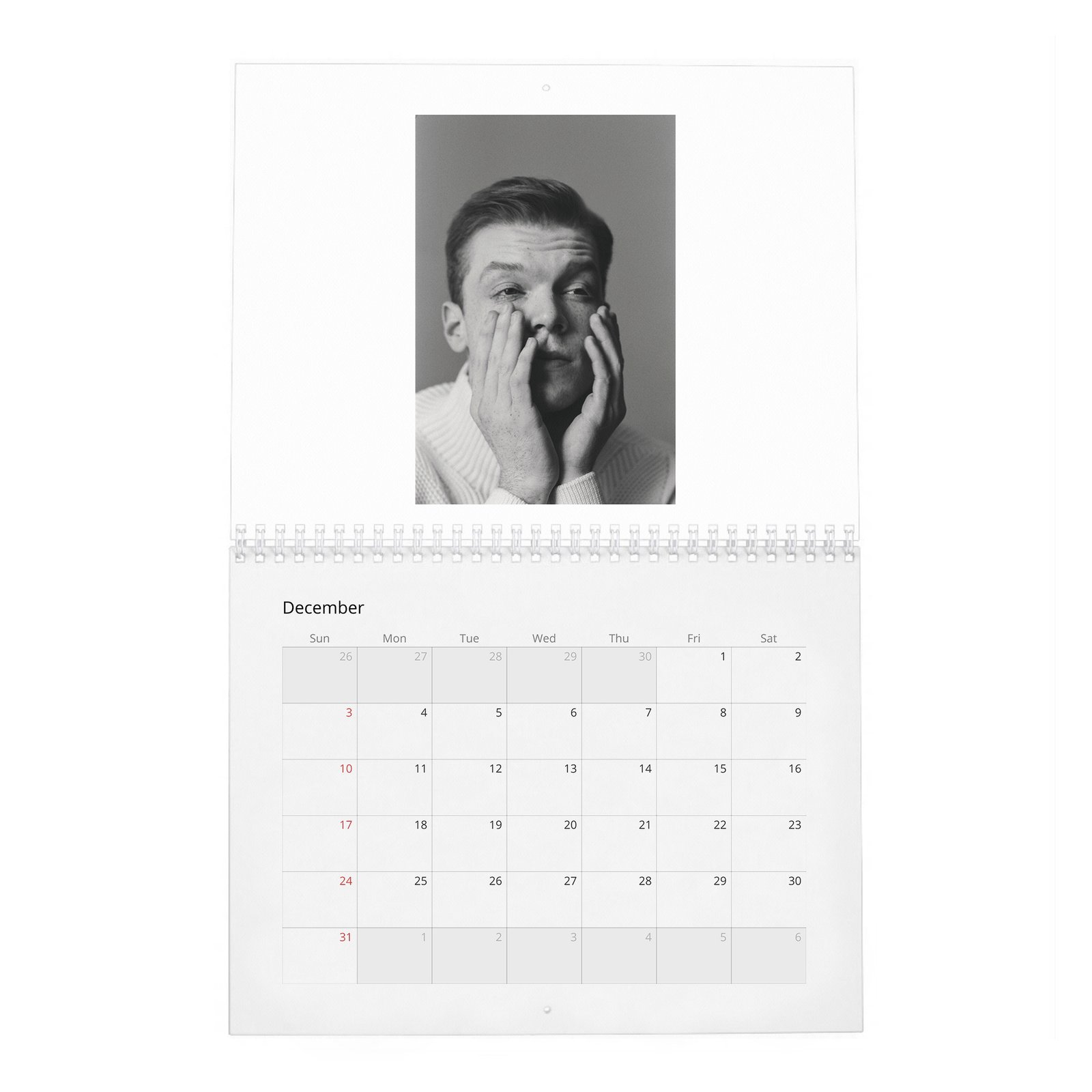 12 Cameron Monaghan - Pibe 2027 Wall Calendar