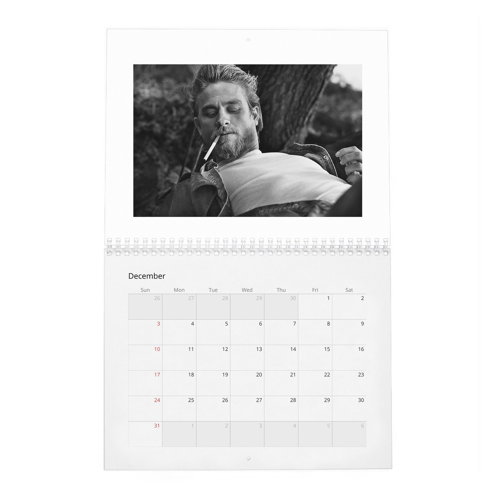 12 Charlie Hunnam - Man Of The World 2027 Wall Calendar