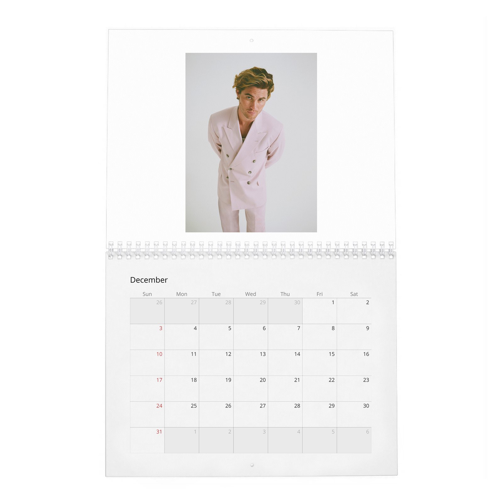 Chase Stokes - Living In The Moment 2027 Wall Calendar