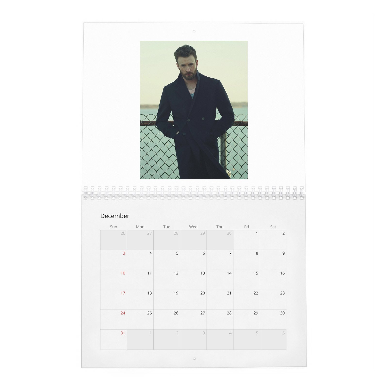 12 Chris Evans - Doesn't Like To Talk About Himself 2027 Wall Calendar