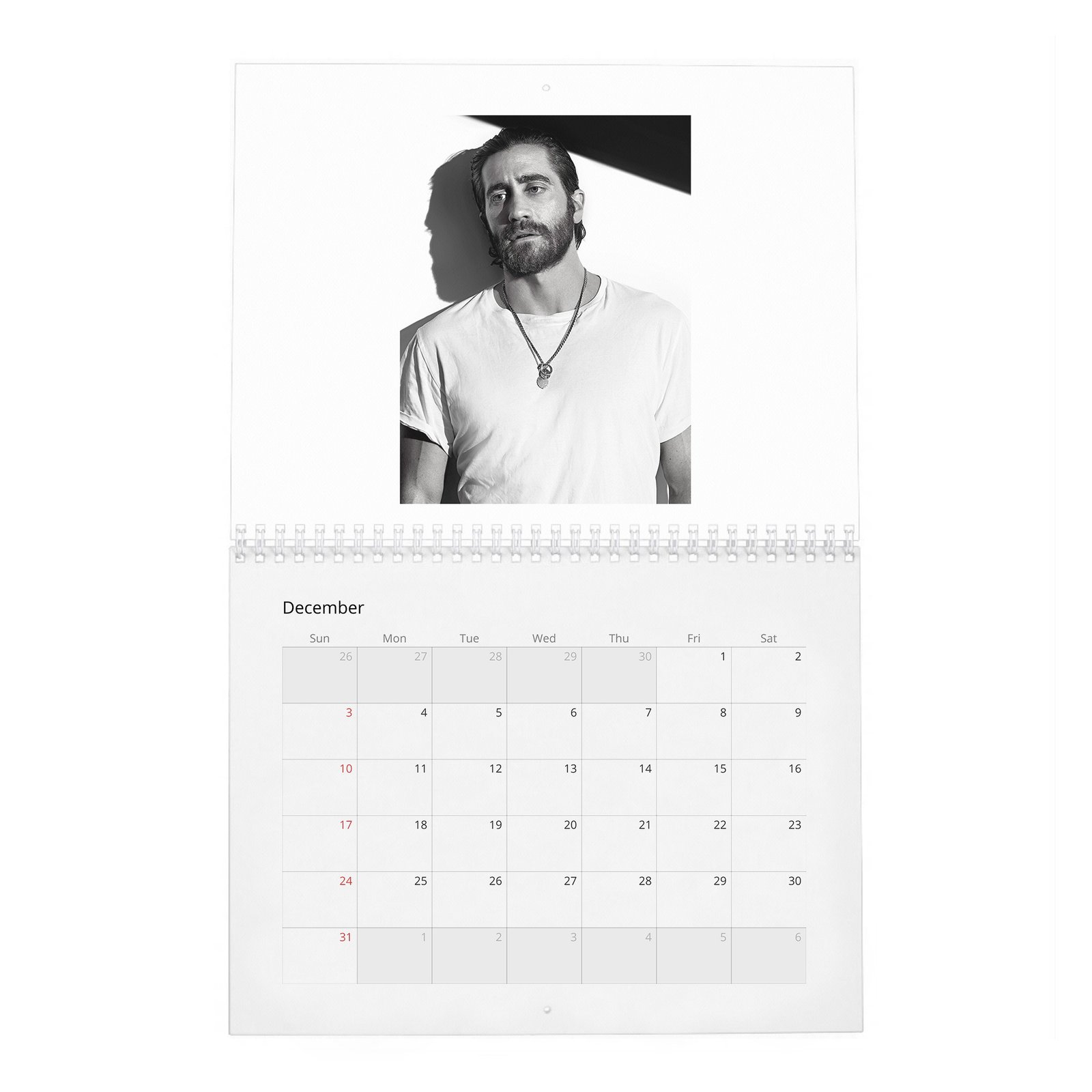 12 Jake Gyllenhaal - Man Of The World 2027 Wall Calendar
