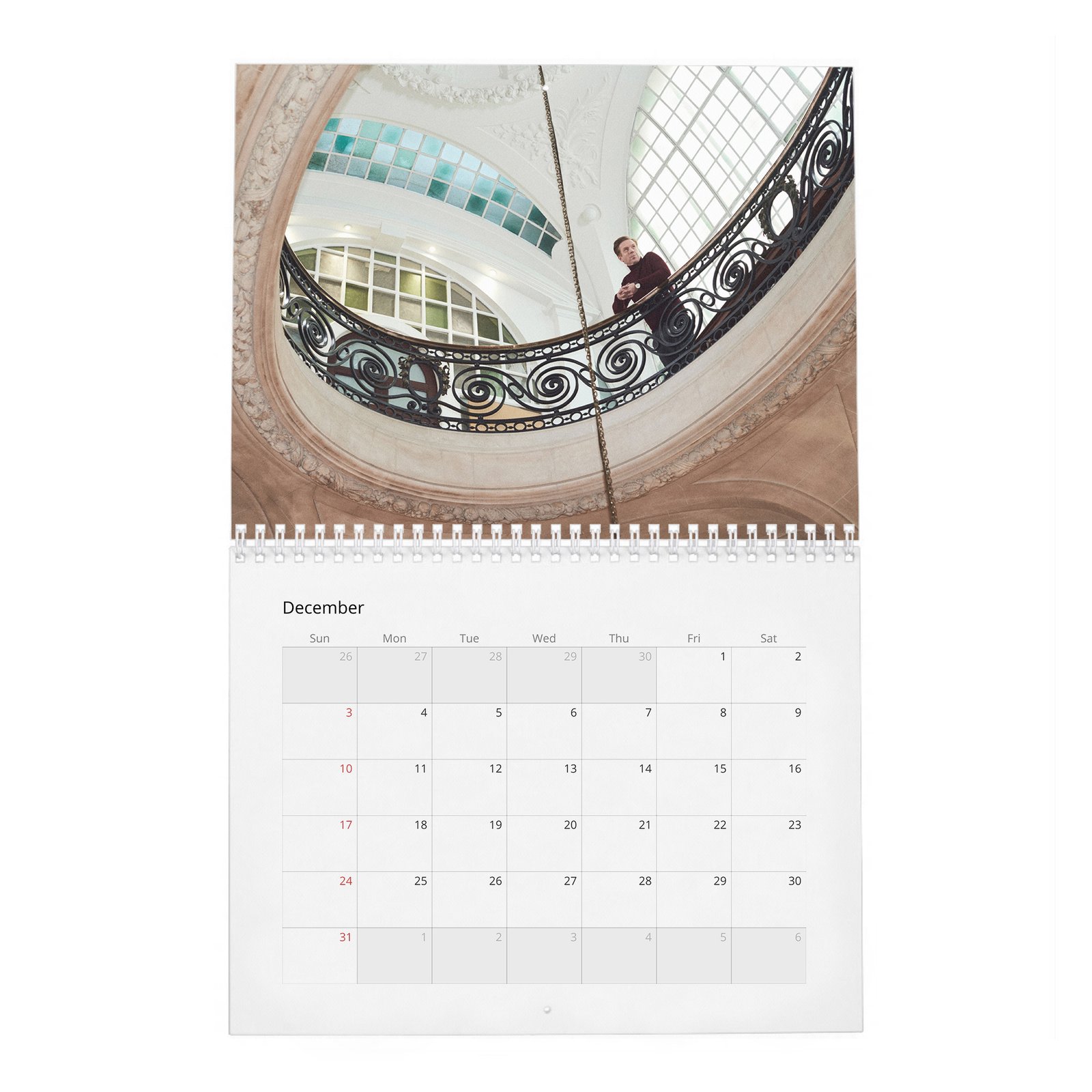 12 Damian Lewis - The King Of The Box Set 2027 Wall Calendar