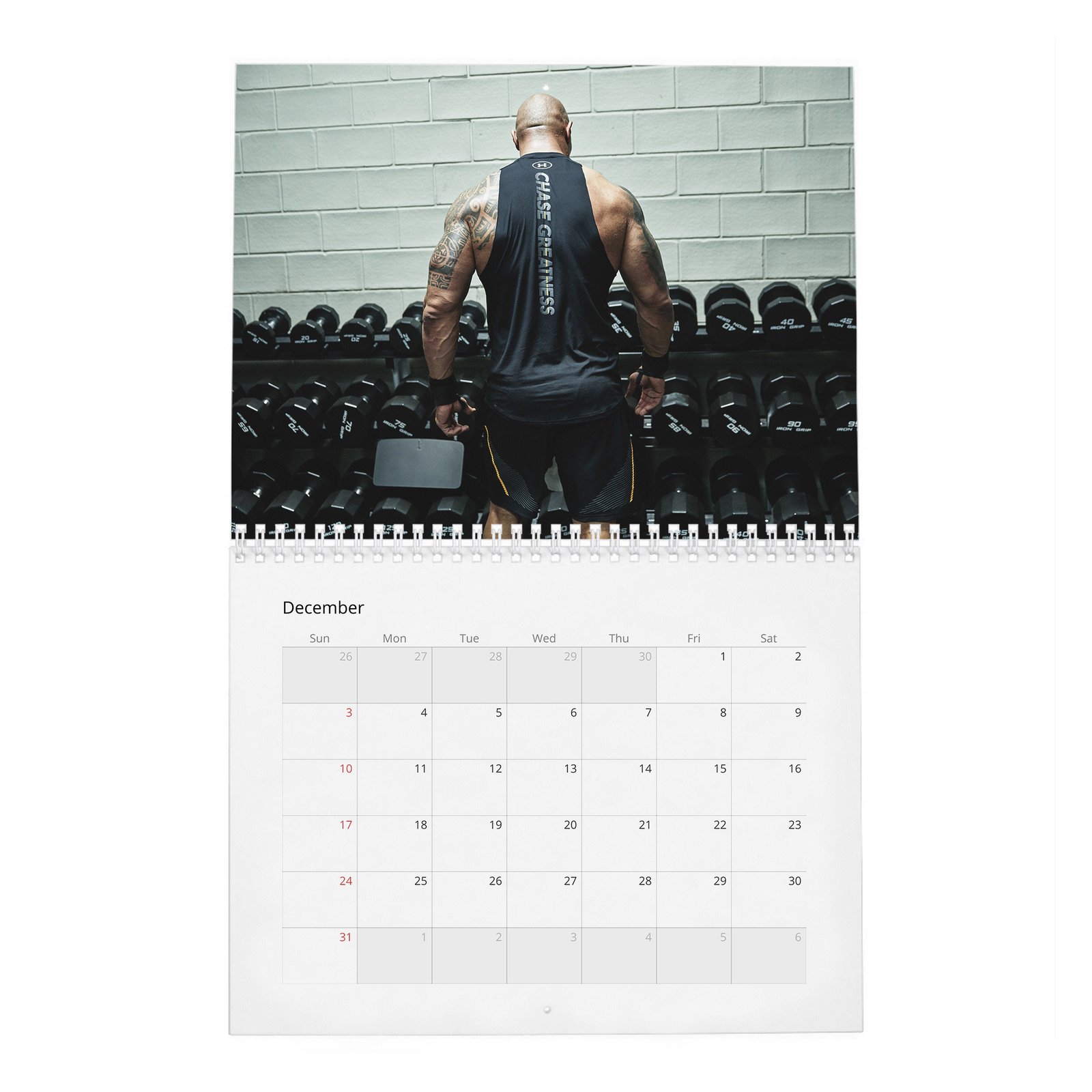 12 Dwayne Johnson - Under Armor 2027 Wall Calendar