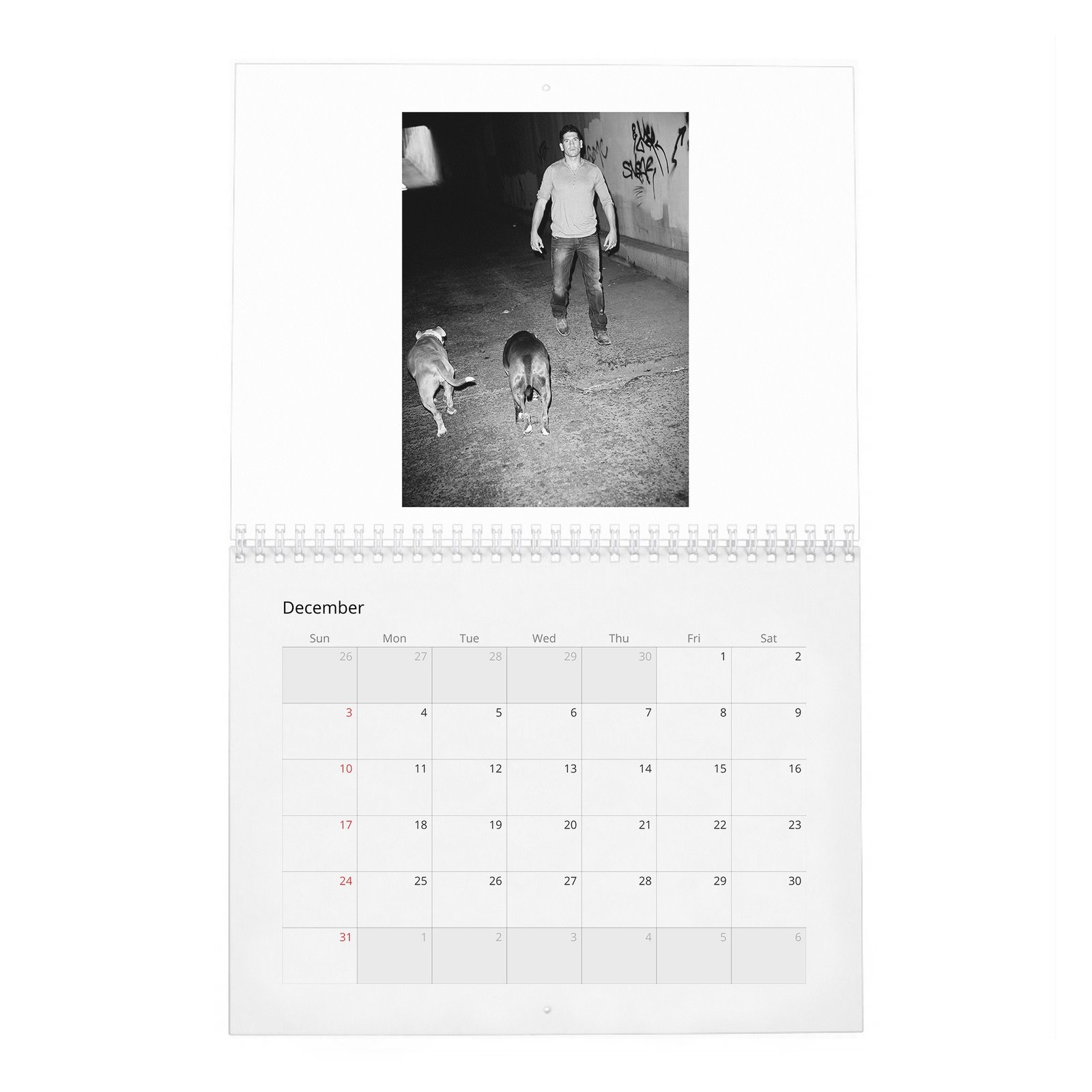 12 Jon Bernthal - Man On Fire 2027 Wall Calendar