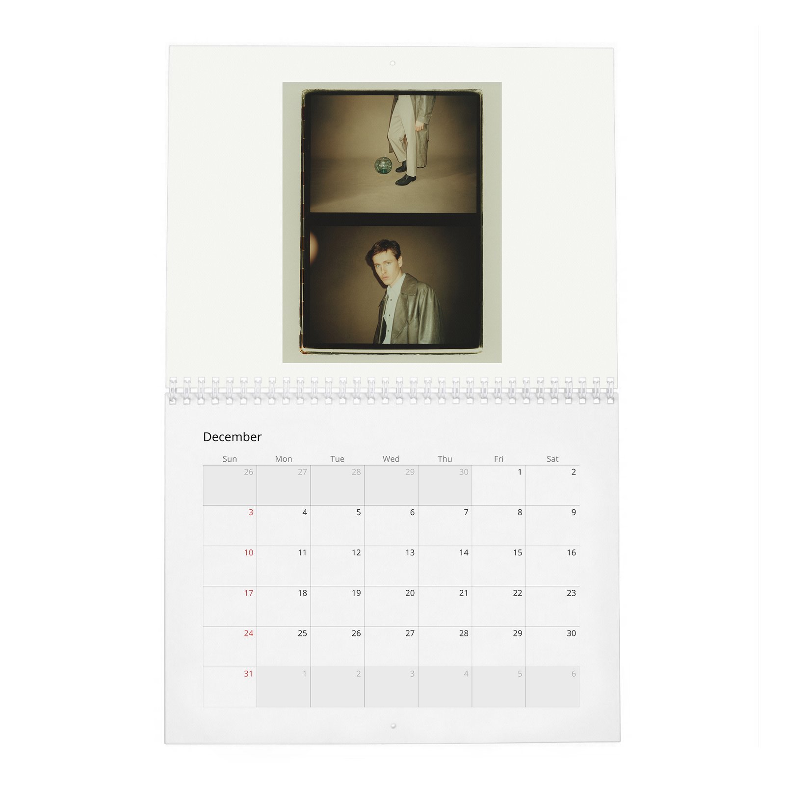 12 Harris Dickinson - Playing With Light 2027 Wall Calendar
