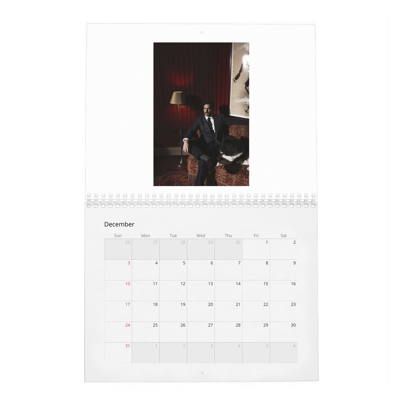 12 Henry Cavill - Poetic Justice 2027 Wall Calendar