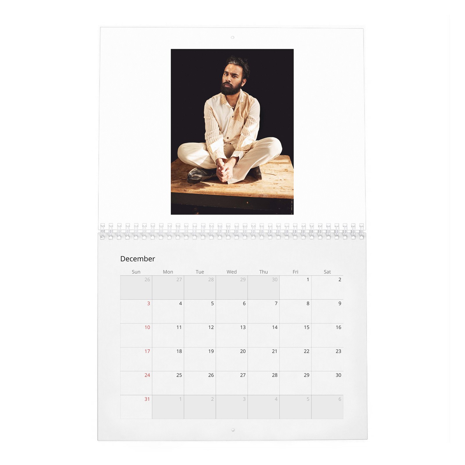 12 Himesh Patel - Content 2027 Wall Calendar