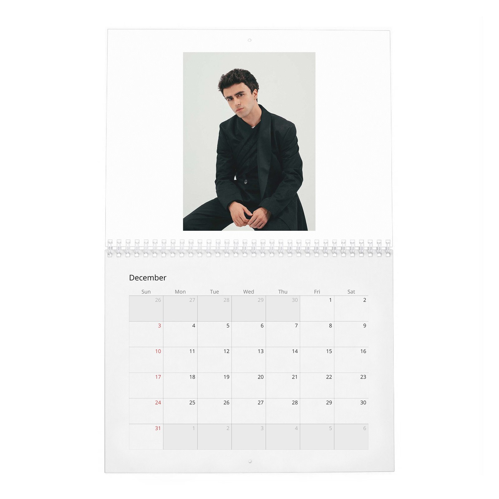 Itzan Escamilla - The Cold And Impenetrable Face 2027 Wall Calendar