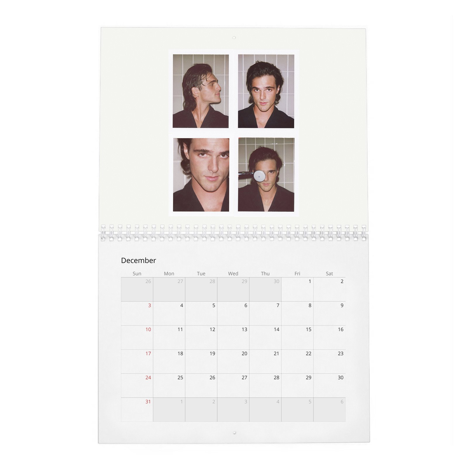 12 Jacob Elordi - Flaunt 2027 Wall Calendar