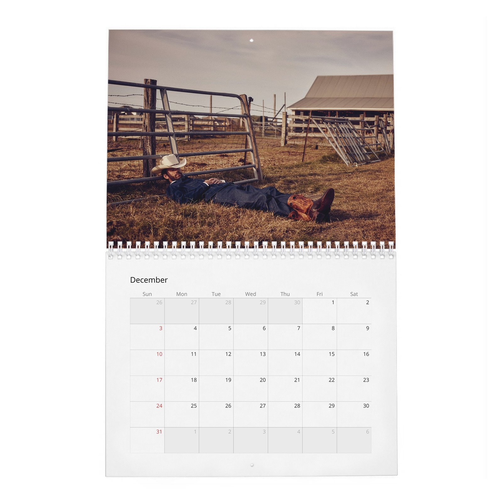 12 Jared Padalecki - The New Texas Ranger 2027 Wall Calendar