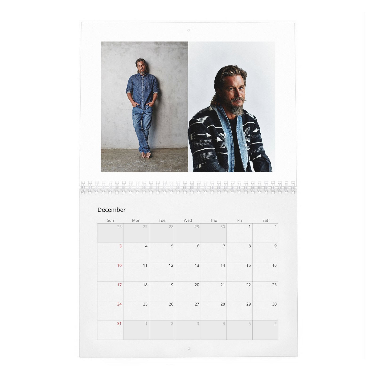 12 Travis Fimmel - Go Back To The Land 2027 Wall Calendar