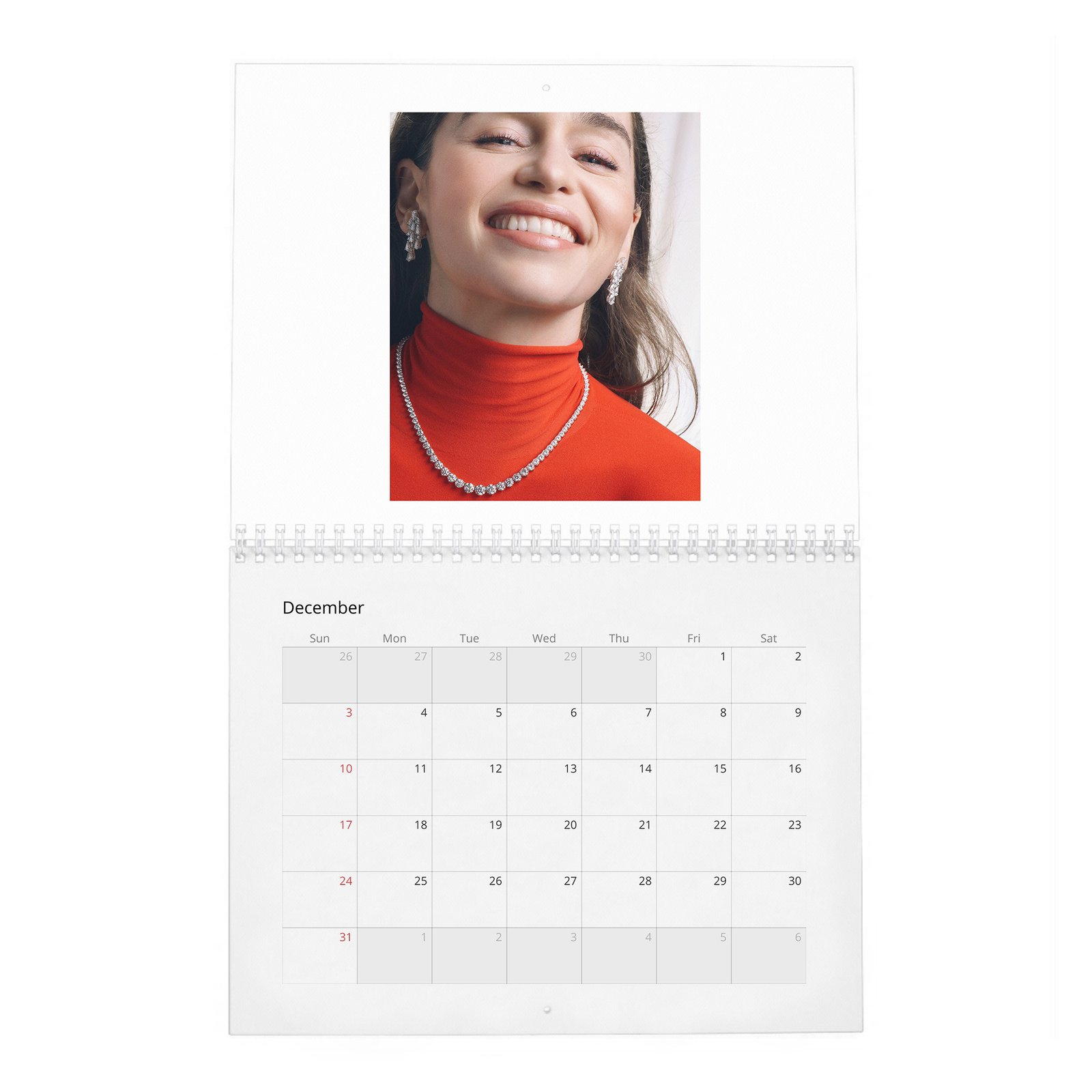 12 (2) Emilia Clarke - Power and Passion 2027 Wall Calendar