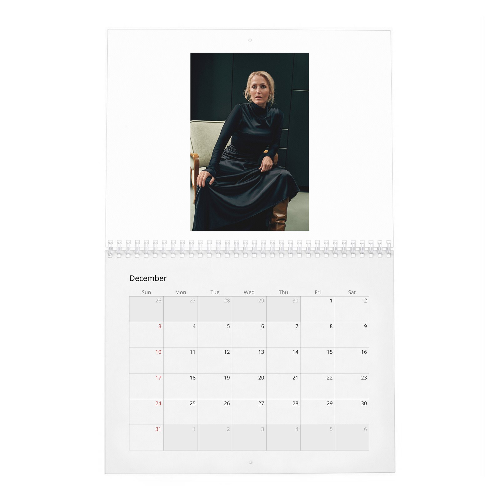 12 Gillian Anderson - Prime Time 2027 Wall Calendar