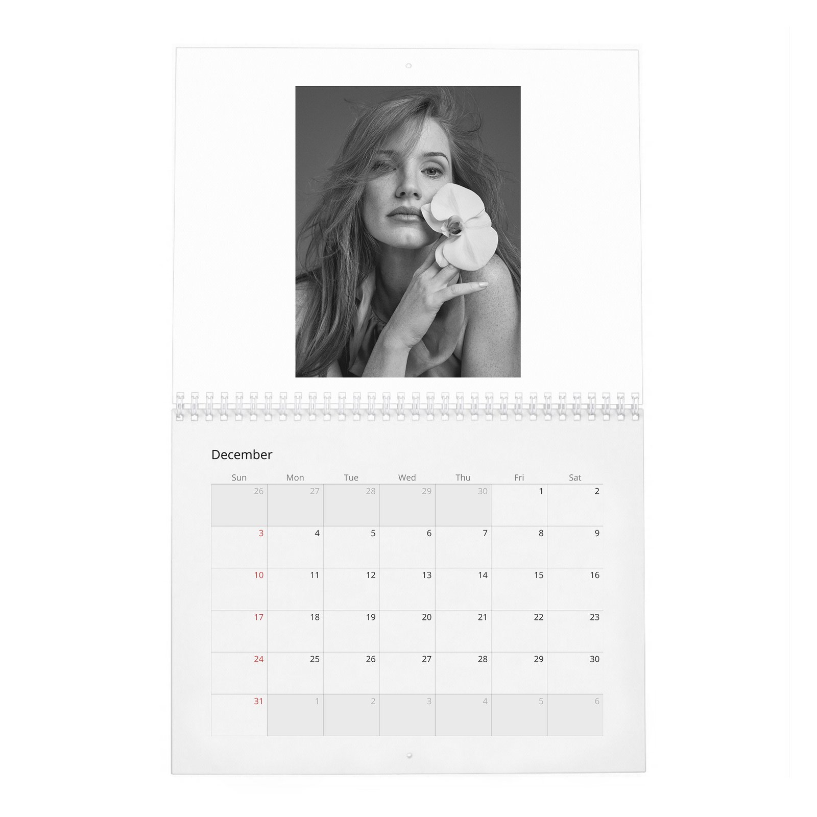 12 Jessica Chastain - Strength And Confidence 2027 Wall Calendar
