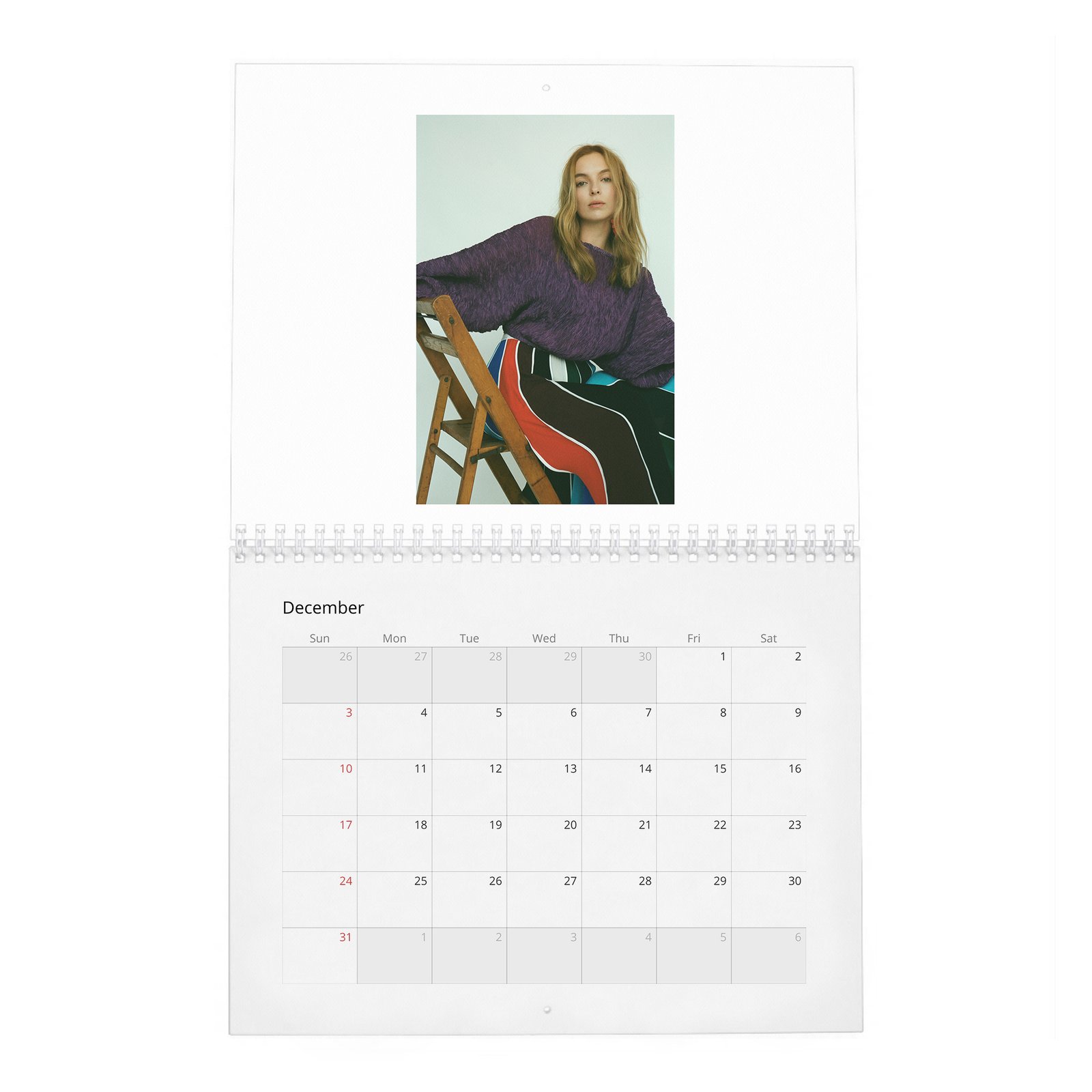 12 Jodie Comer - Talent And Perfect 2027 Wall Calendar