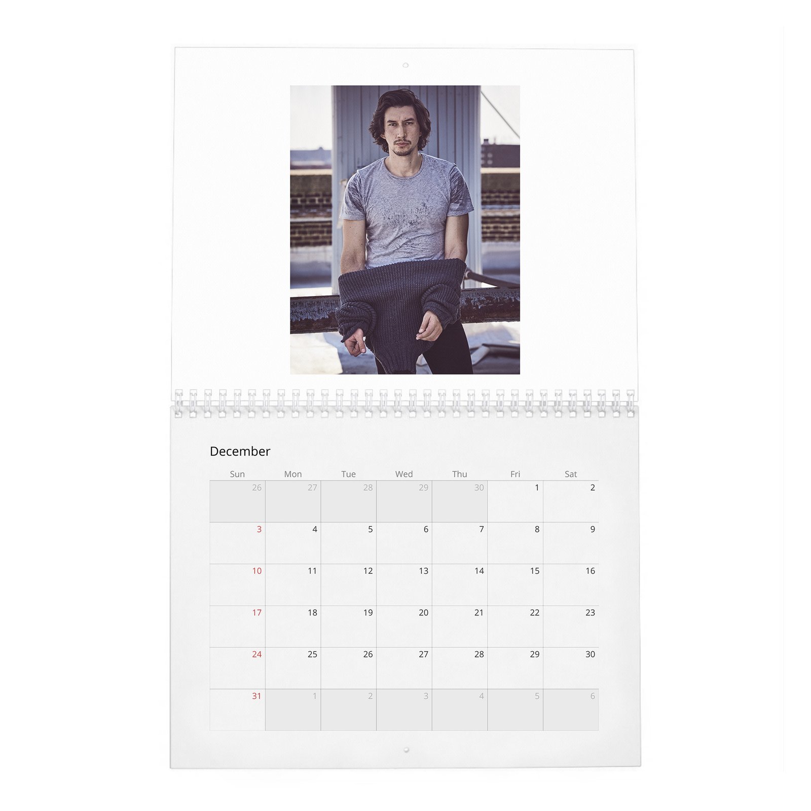 Adam Driver - The Millenial Darth Vader 2027 Wall Calendar