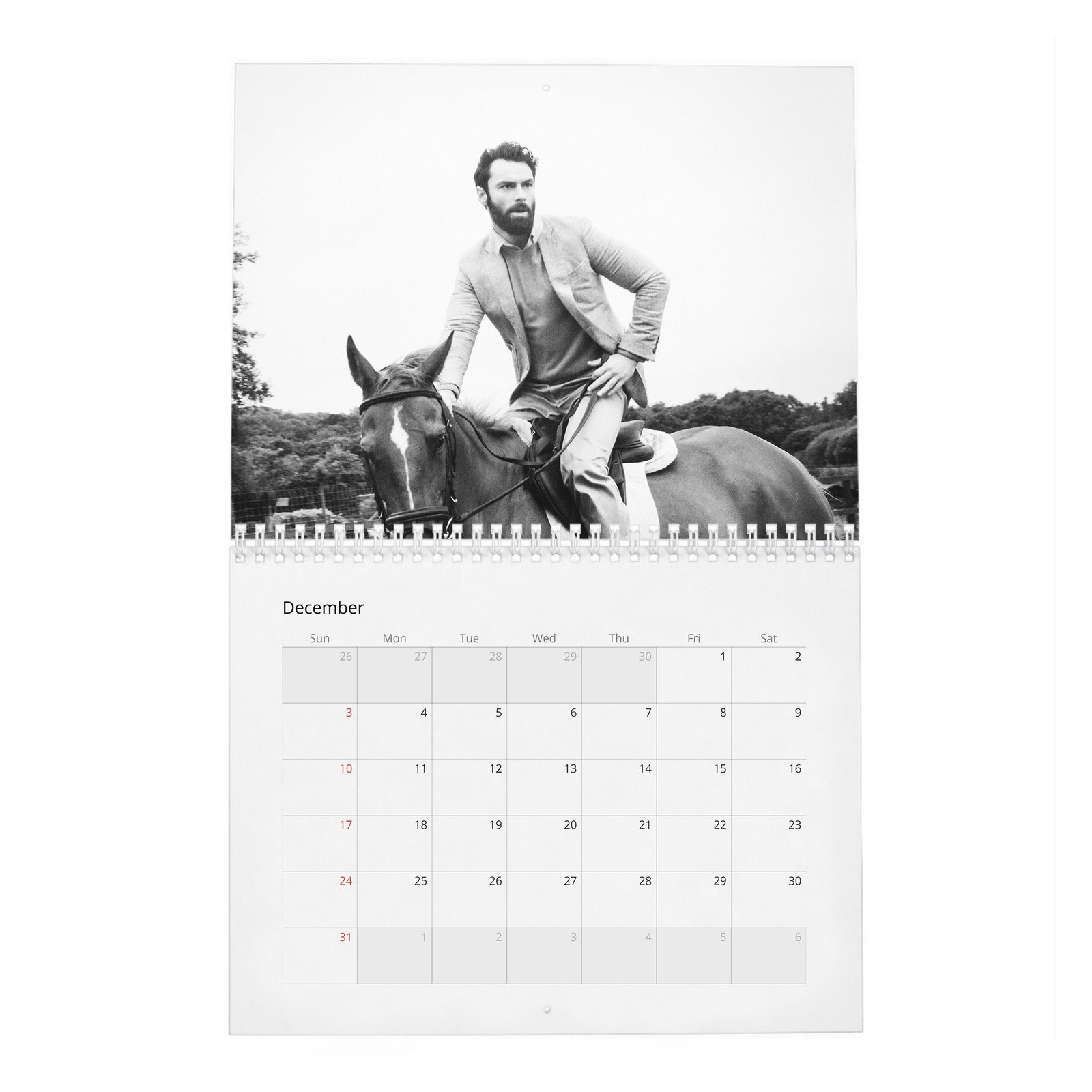 12 Aidan Turner - Encore 2027 Wall Calendar