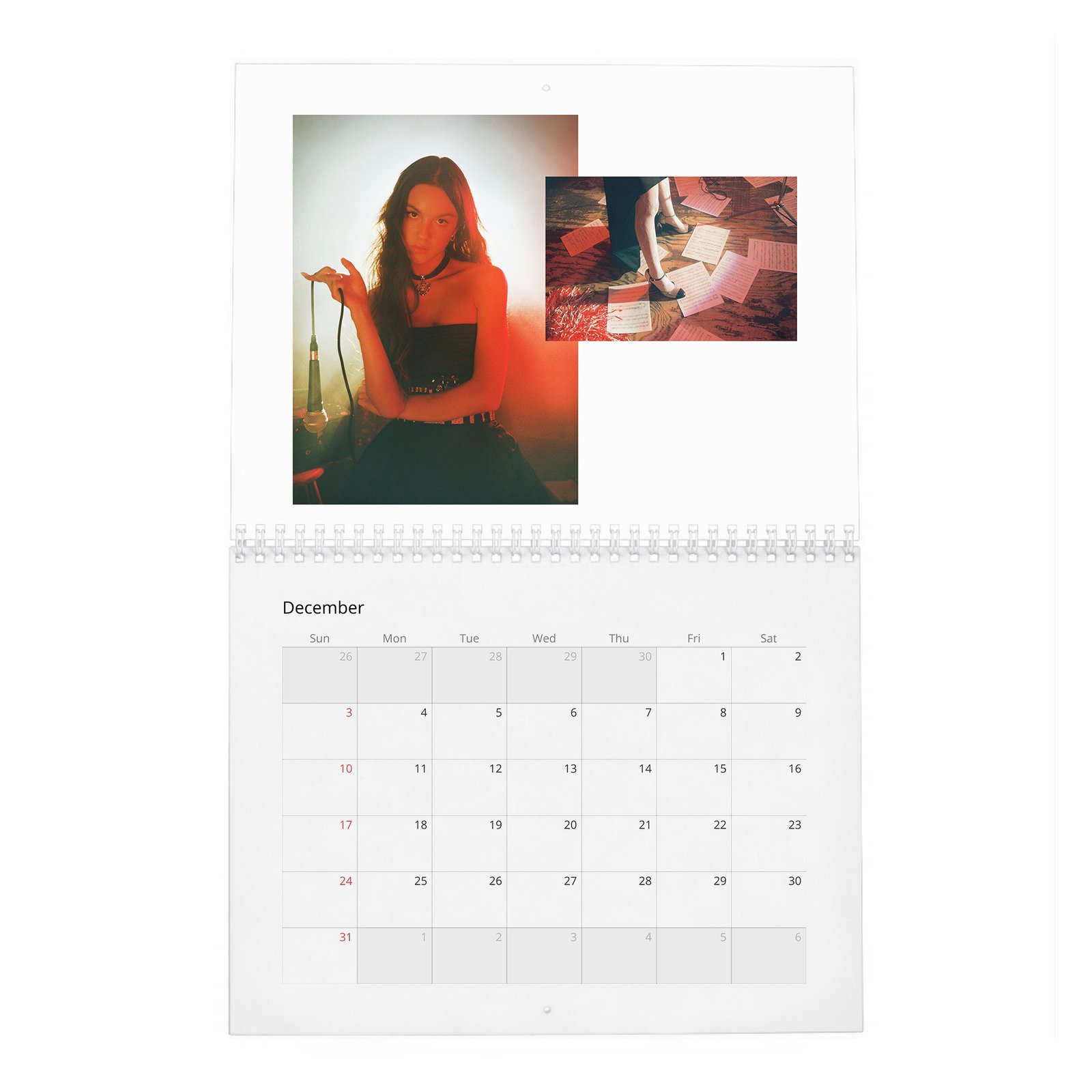12 Olivia Rodrigo - Rising Star 2027 Wall Calendar