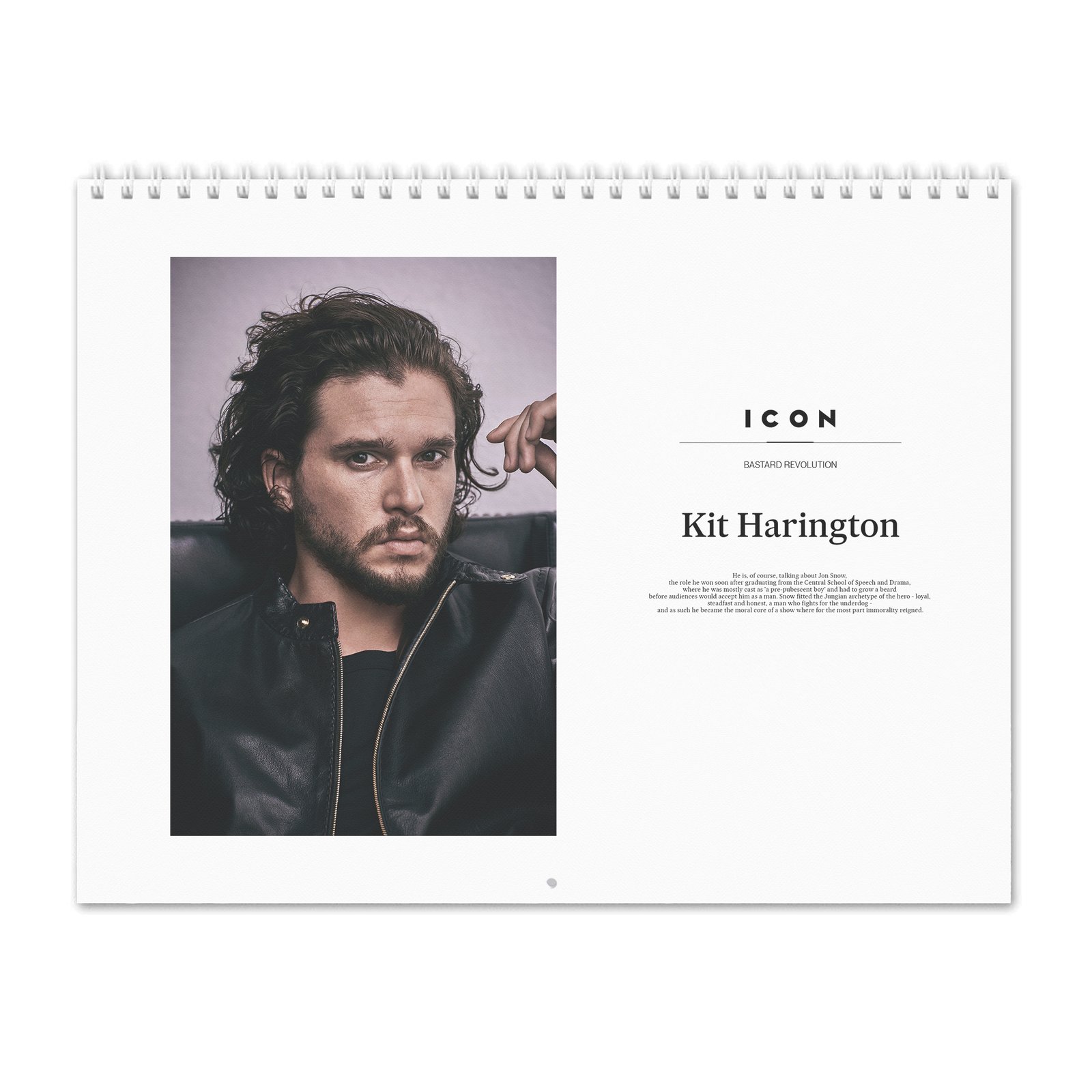 00 Kit Harington - Bastard Revolution 2027 Wall Calendar