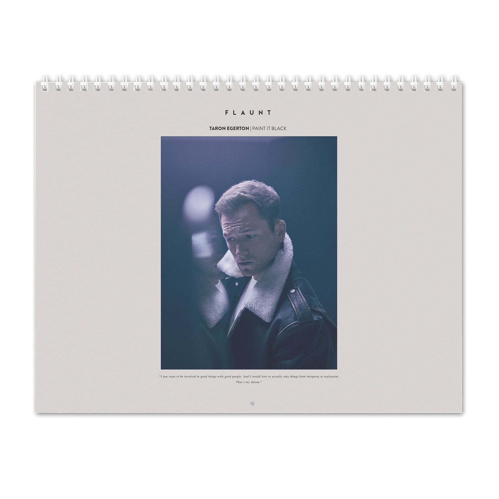 00 Taron Egerton - Flaunt 2027 Wall Calendar