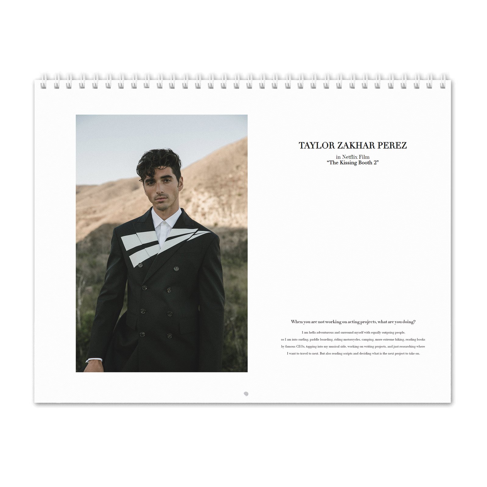 00 Taylor Zakhar Perez - Content 2027 Wall Calendar