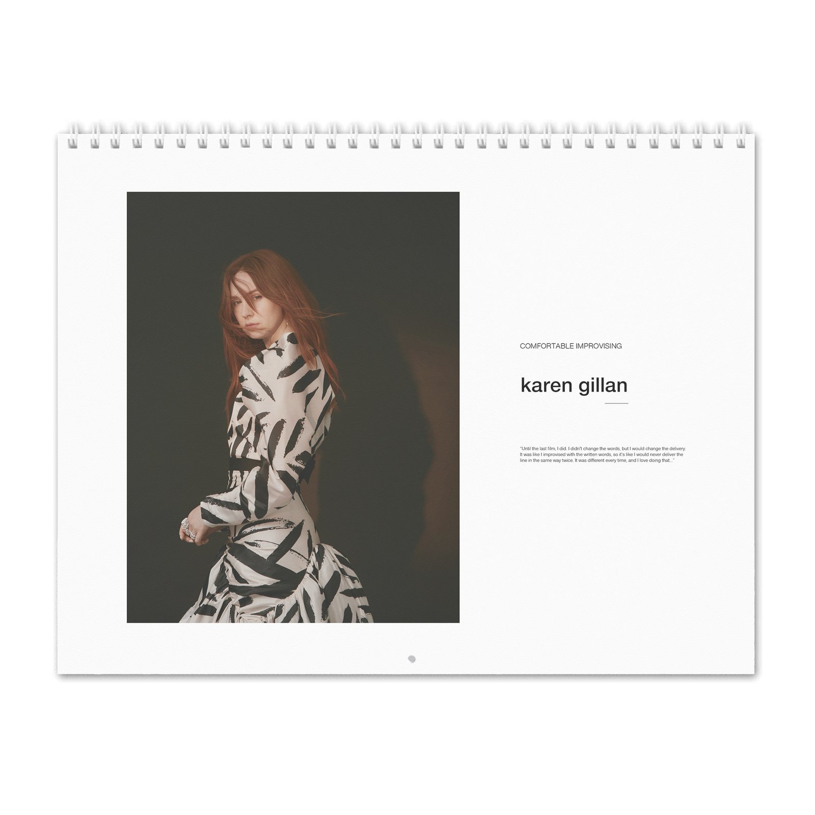 00 Karen Gillan - Comfortable Improvising 2027 Wall Calendar