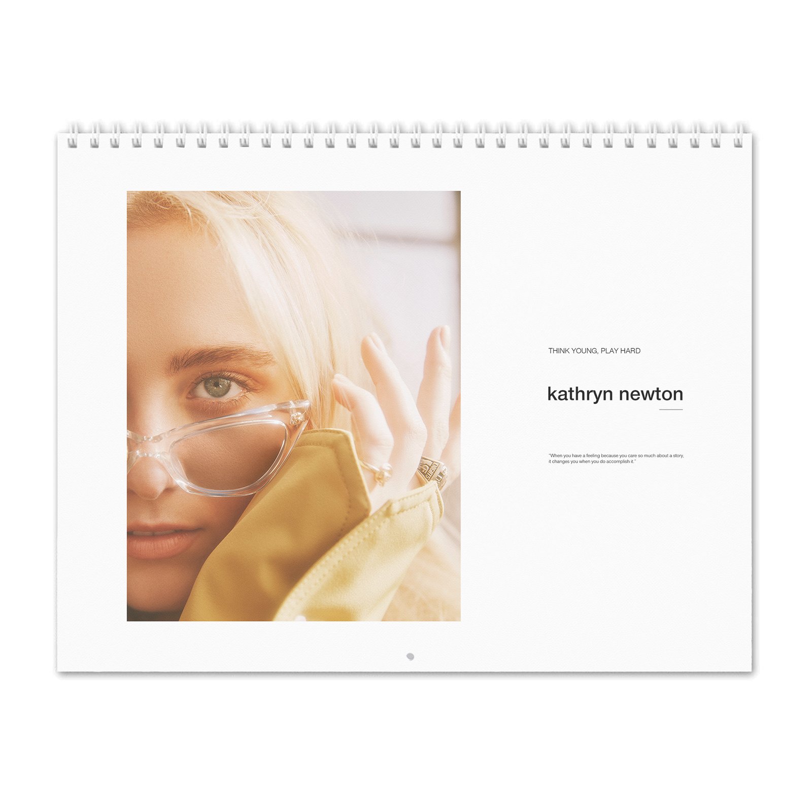 00 Kathryn Newton - Think Young, Play Hard 2027 Wall Calendar