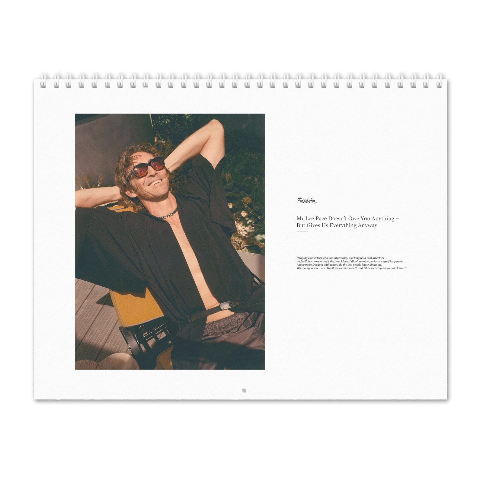 00 Lee Pace - Doesn't Owe You Anything 2027 Wall Calendar
