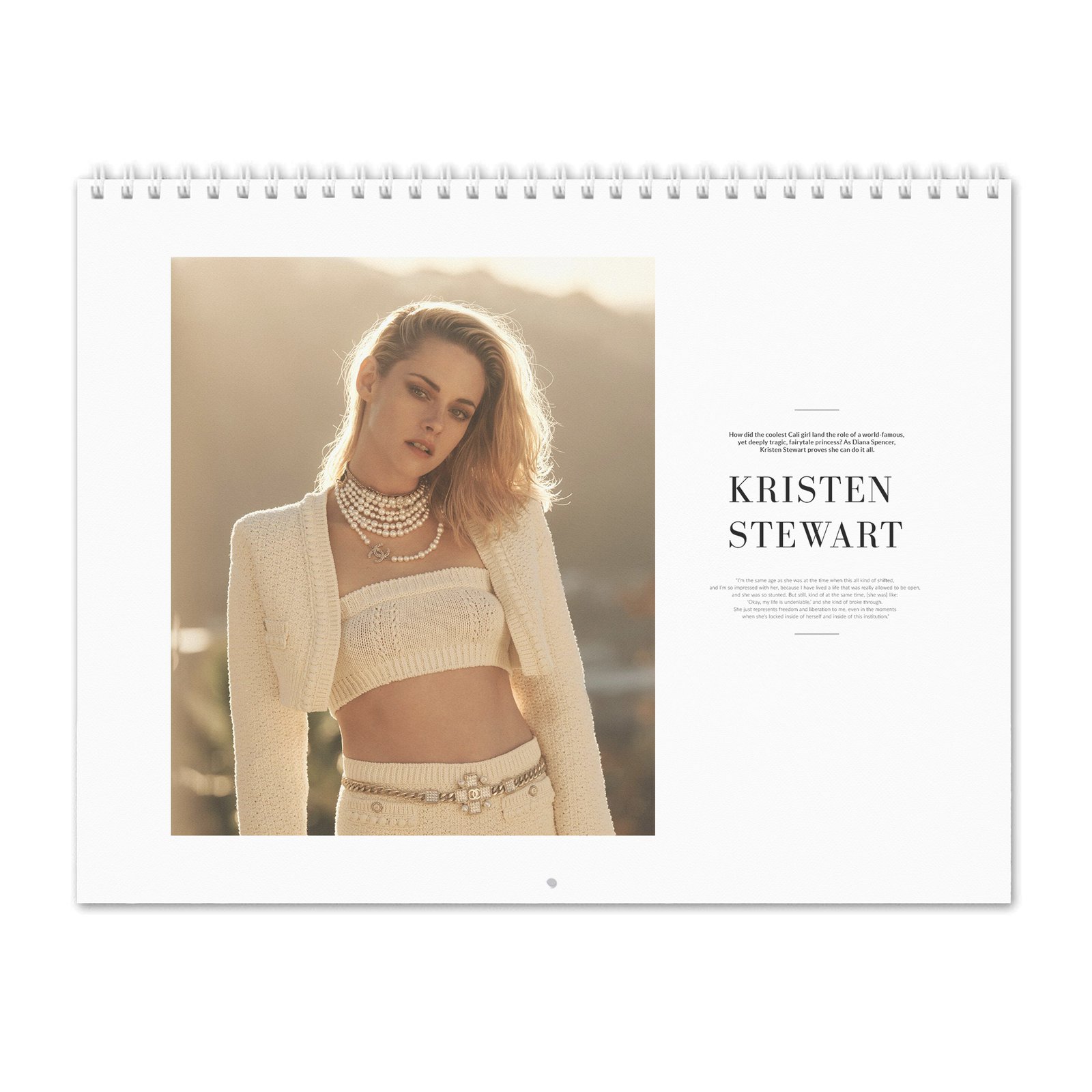 00 Kristen Stewart - On Playing Princess Diana 2027 Wall Calendar