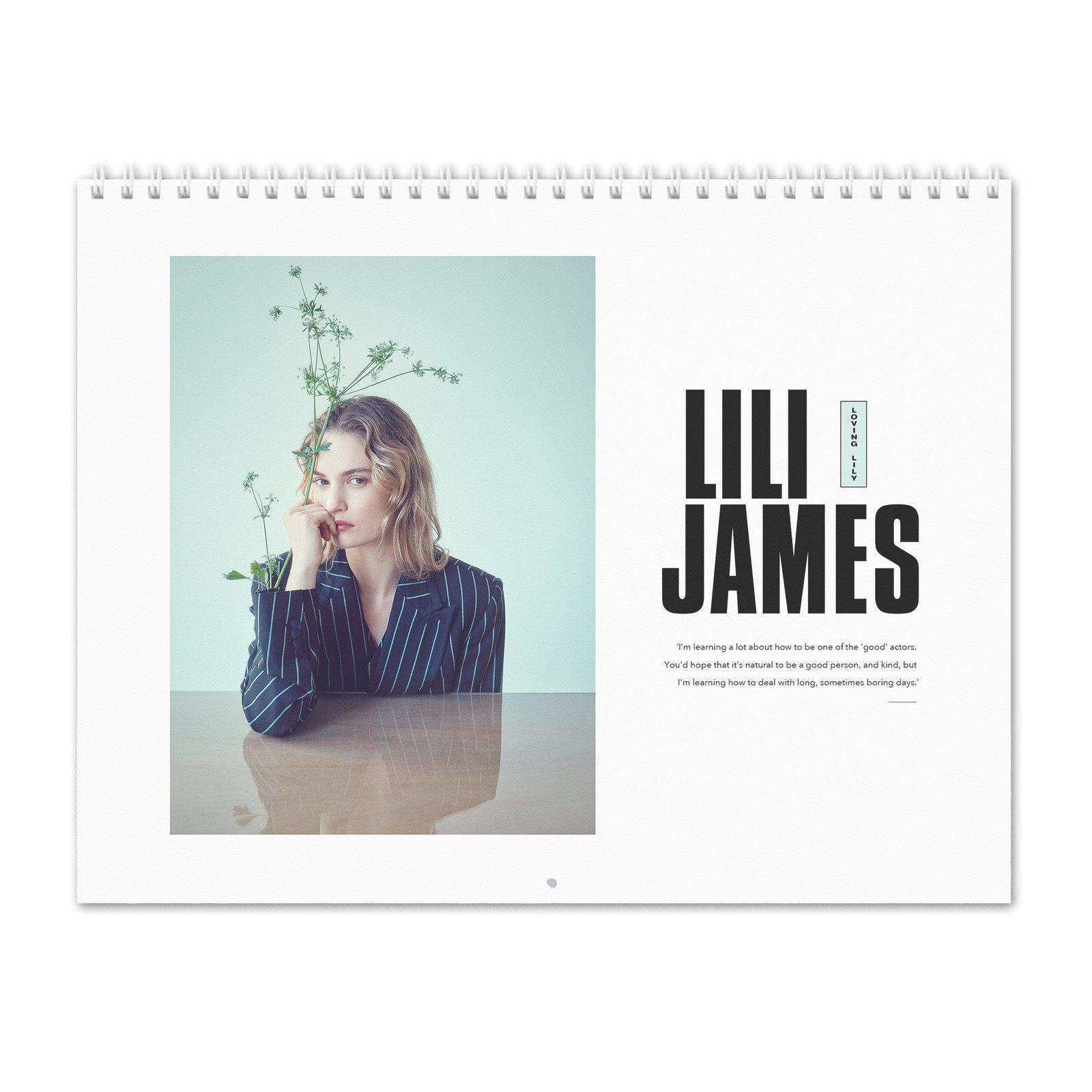 00 Lily James - Loving Lily 2027 Wall Calendar