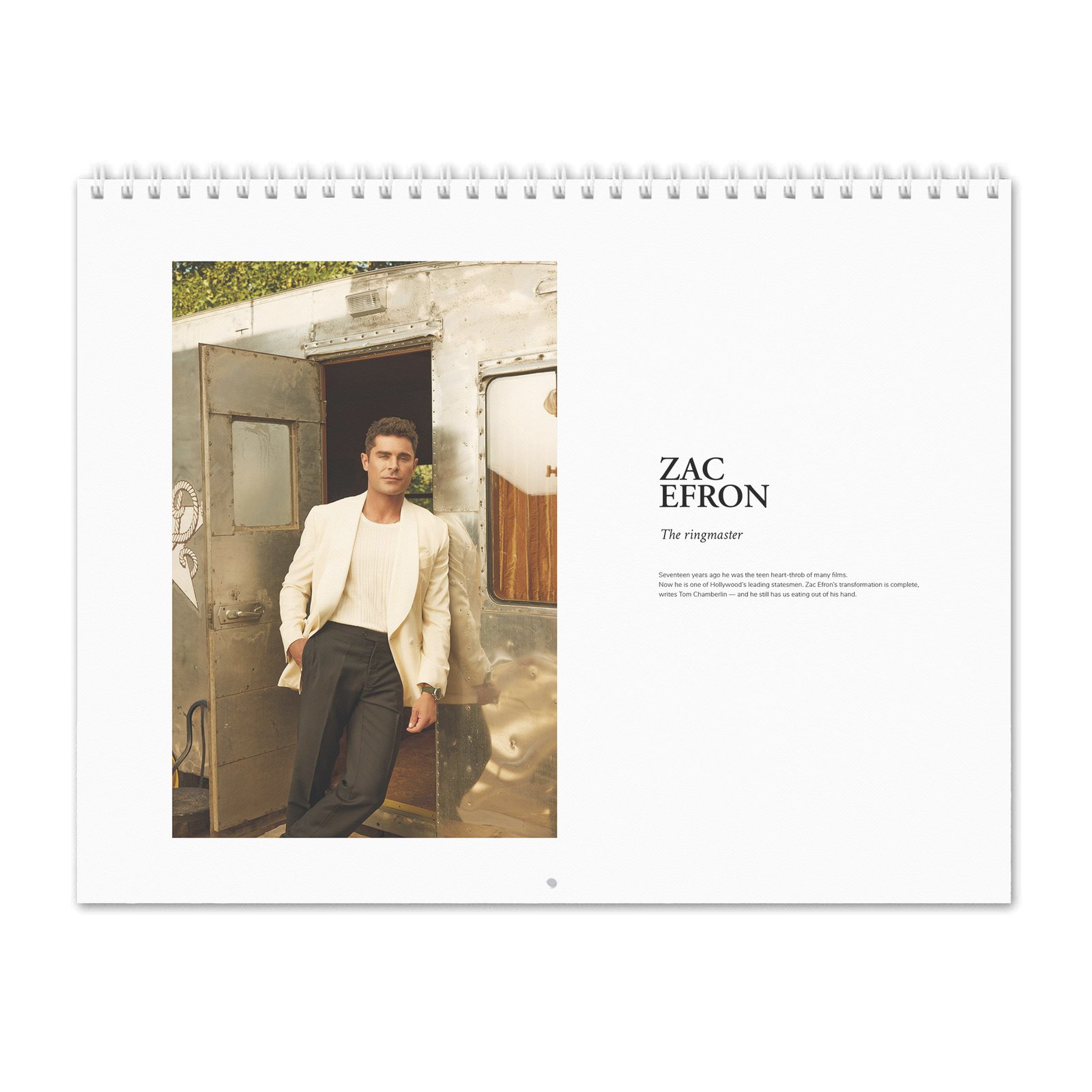 00 Zac Efron - The Ringmaster 2027 Wall Calendar