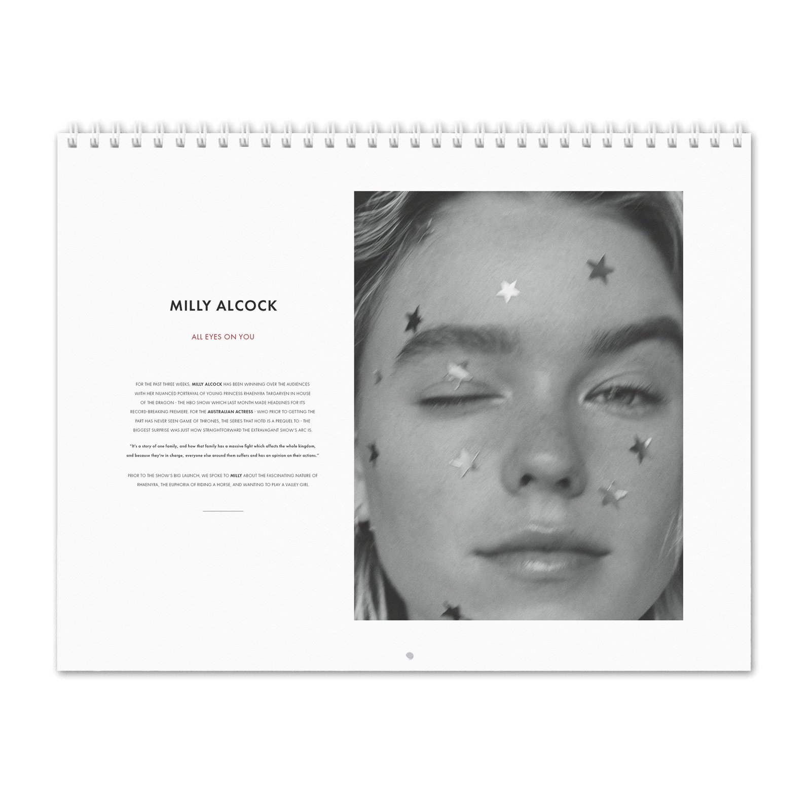 00 Milly Alcock - All Eyes On You 2027 Wall Calendar