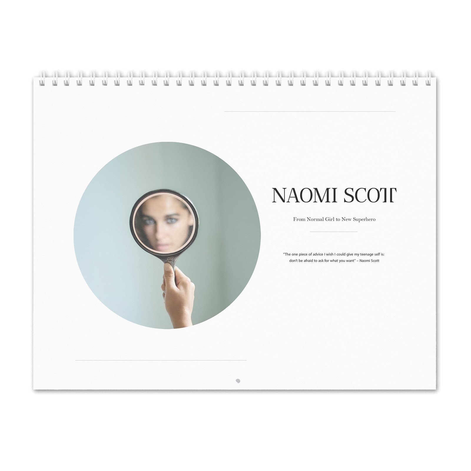 00 Naomi Scott - A New Superhero 2027 Wall Calendar