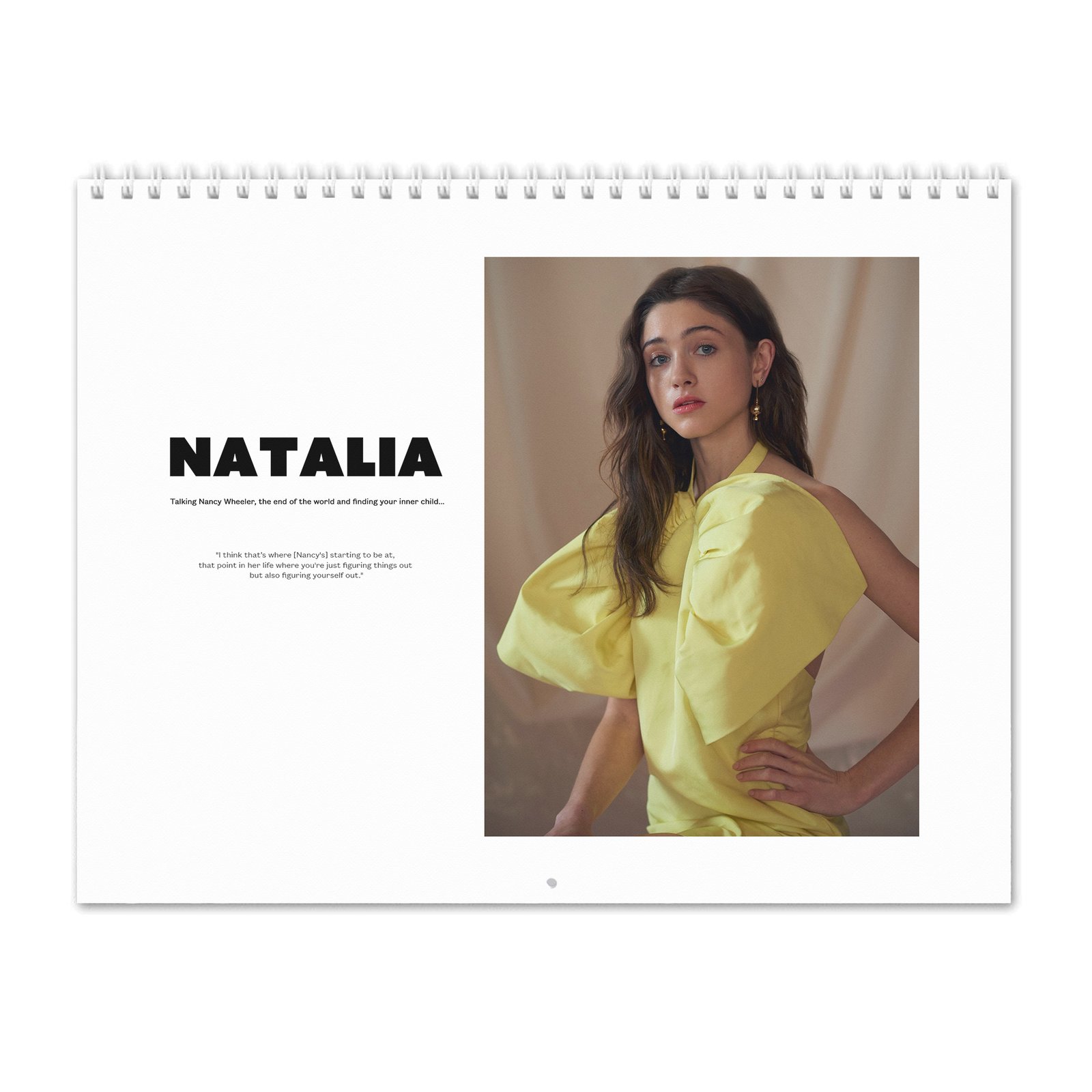 00 Natalia Dyer - Inner Child 2027 Wall Calendar