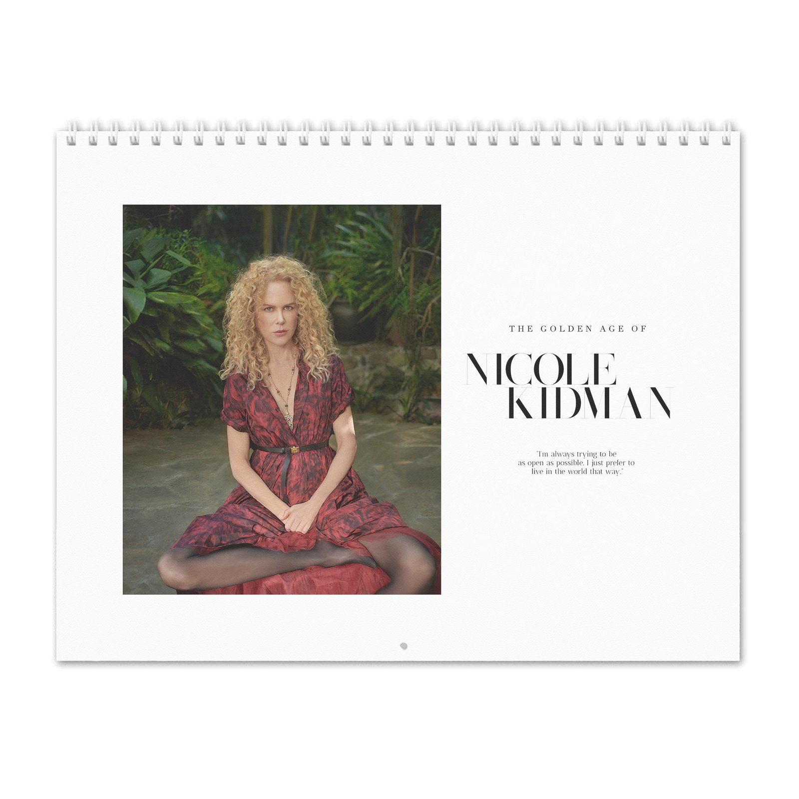 00 Nicole Kidman - The Golden Age Of 2027 Wall Calendar