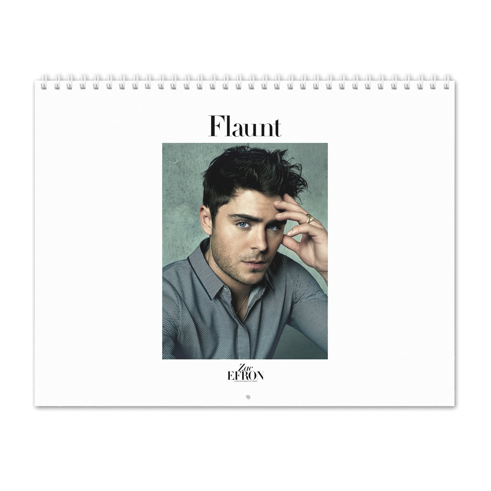 00 Zac Efron - Flaunt 2027 Wall Calendar