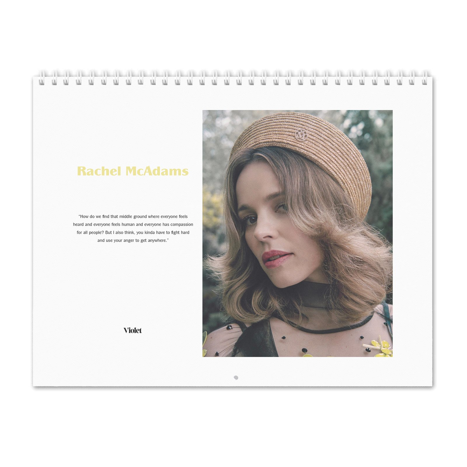 00 Rachel McAdams - Violet 2027 Wall Calendar