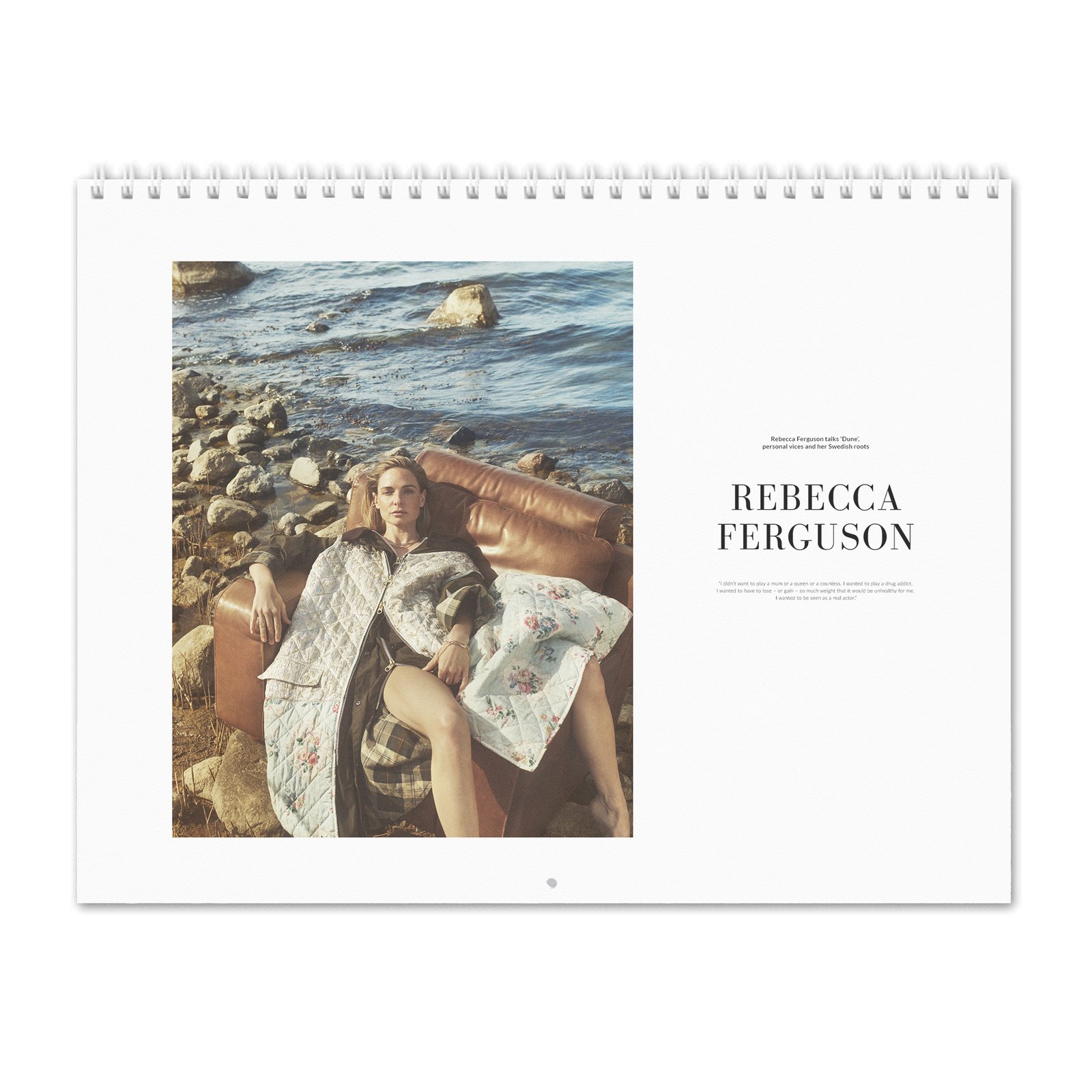 00 Rebecca Ferguson - Personal Vices and Swedish Roots 2027 Wall Calendar