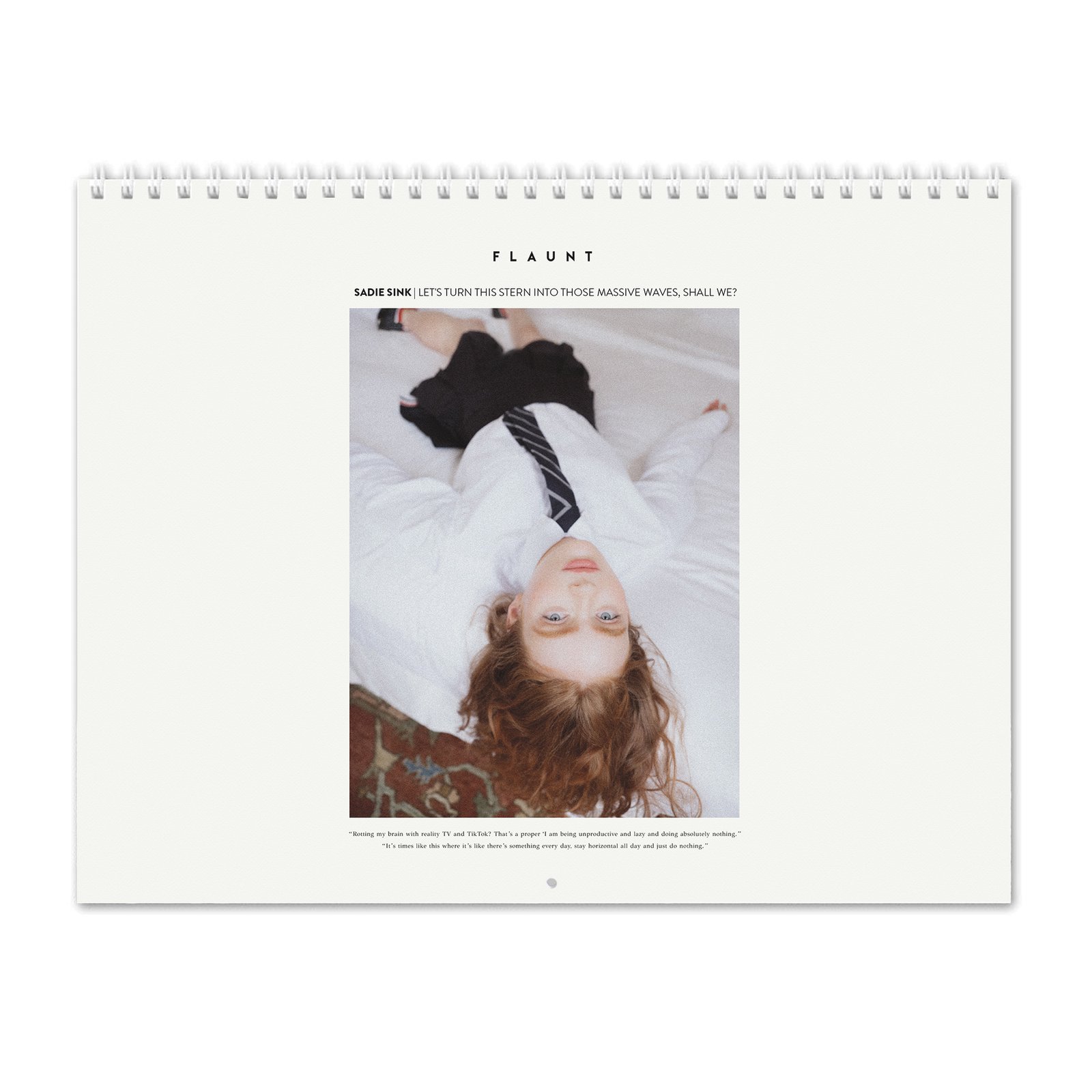 00 Sadie Sink - Flaunt 2027 Wall Calendar