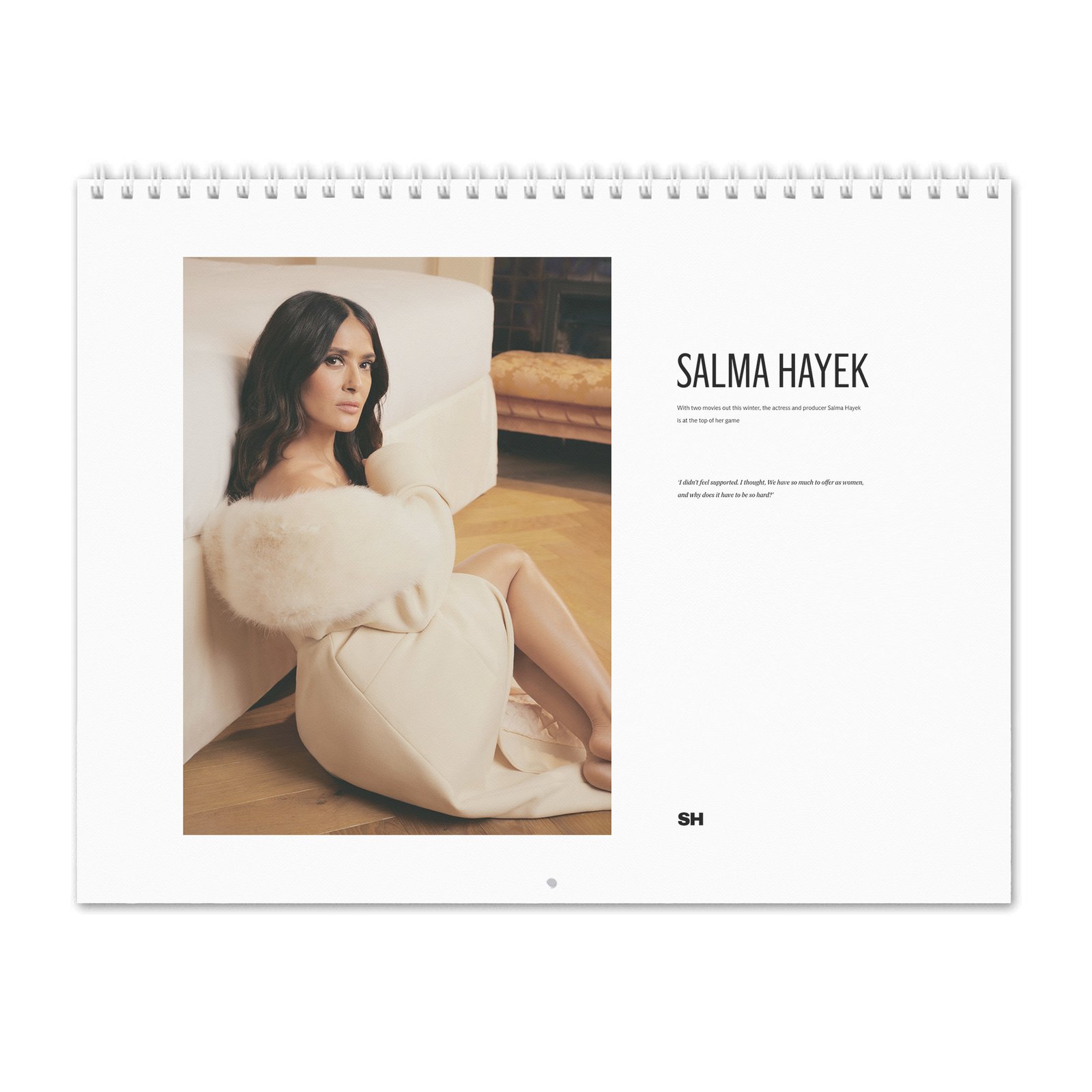 00 Salma Hayek - Settles In 2027 Wall Calendar