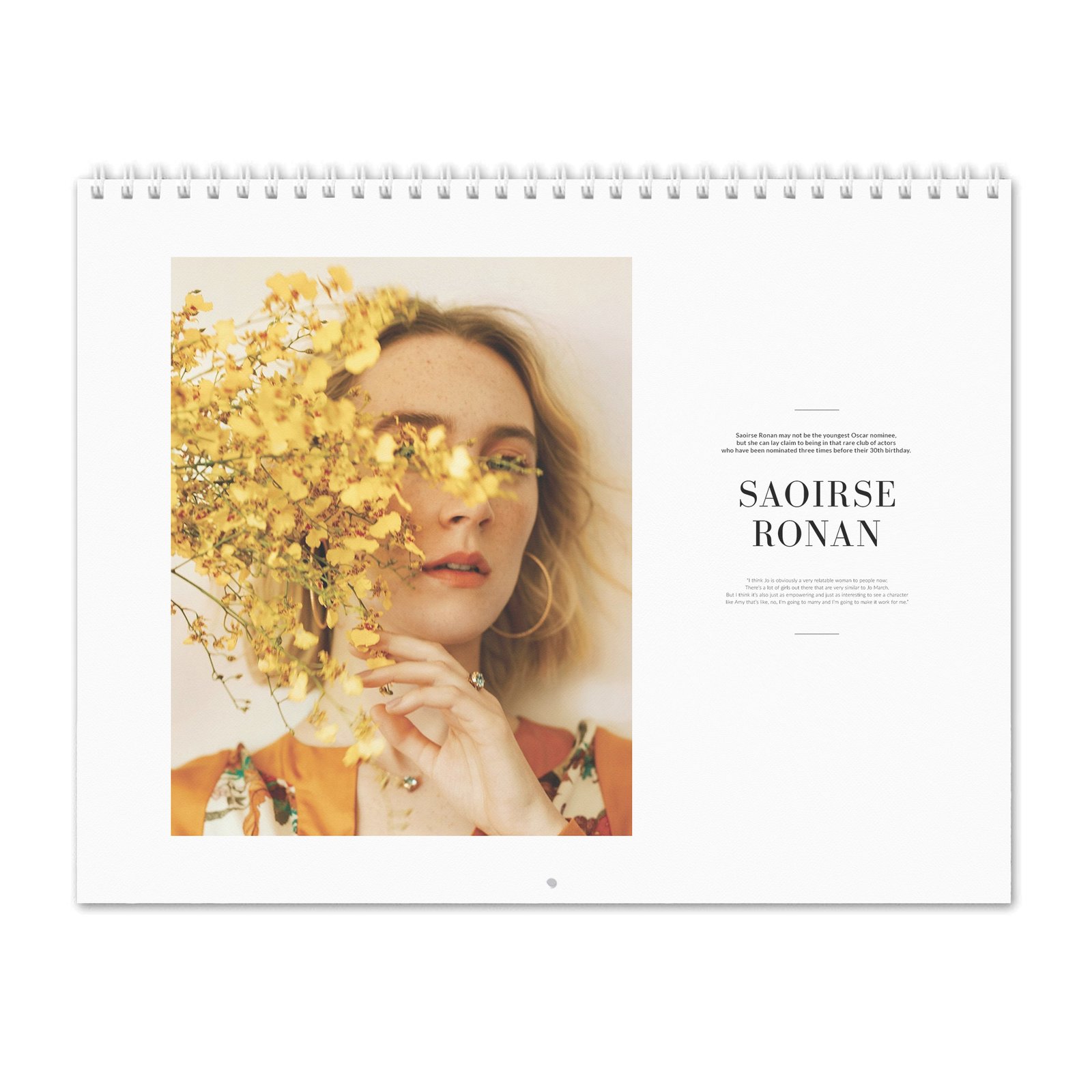 00 Saoirse Ronan - Our Newest Jo March 2027 Wall Calendar