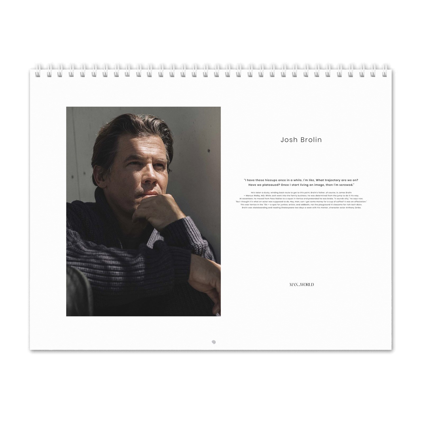 00 Josh Brolin - Man Of The World 2027 Wall Calendar